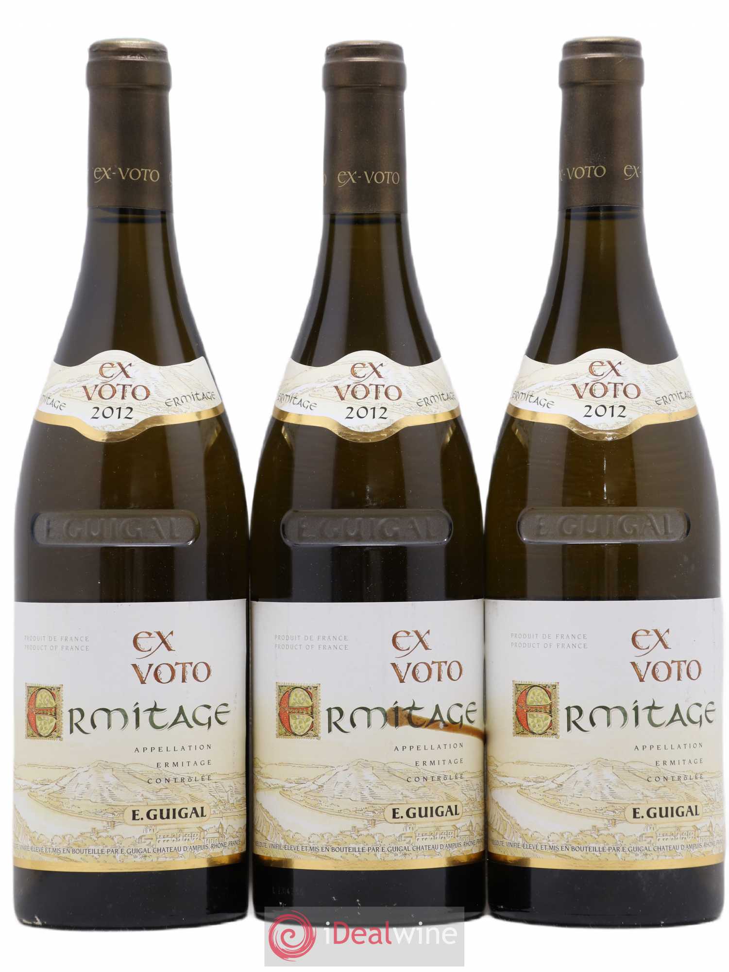 Ermitage Ex Voto Guigal 2012 - Lot de 3 bouteilles - 0
