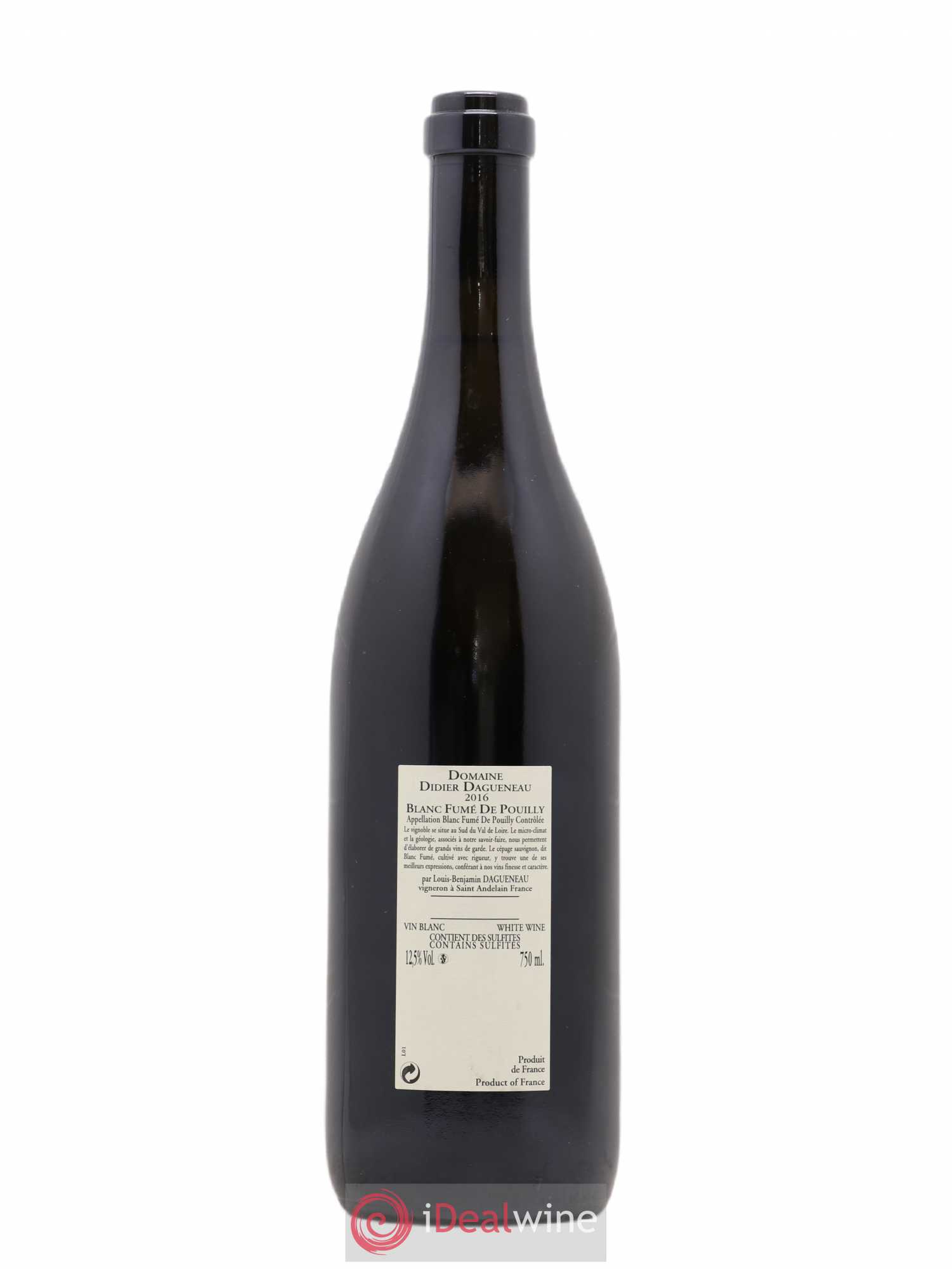 Vin de France (anciennement Pouilly-Fumé) Buisson Renard Dagueneau (Domaine Didier - Louis-Benjamin) 2016 - Lot de 1 bouteille - 1