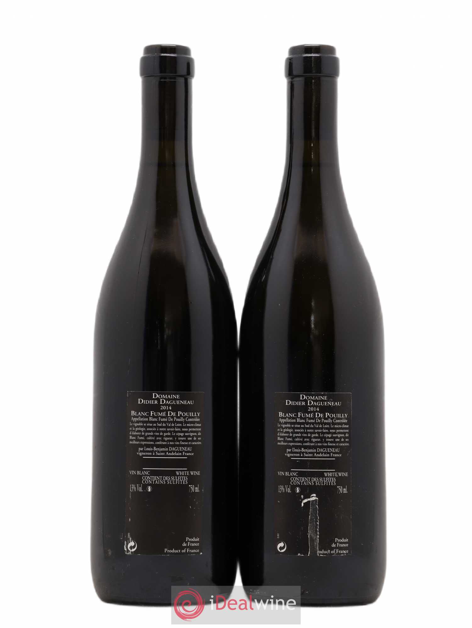 Vin de France (anciennement Pouilly-Fumé) Silex Dagueneau (Domaine Didier - Louis-Benjamin) 2014 - Lot de 2 bouteilles - 1