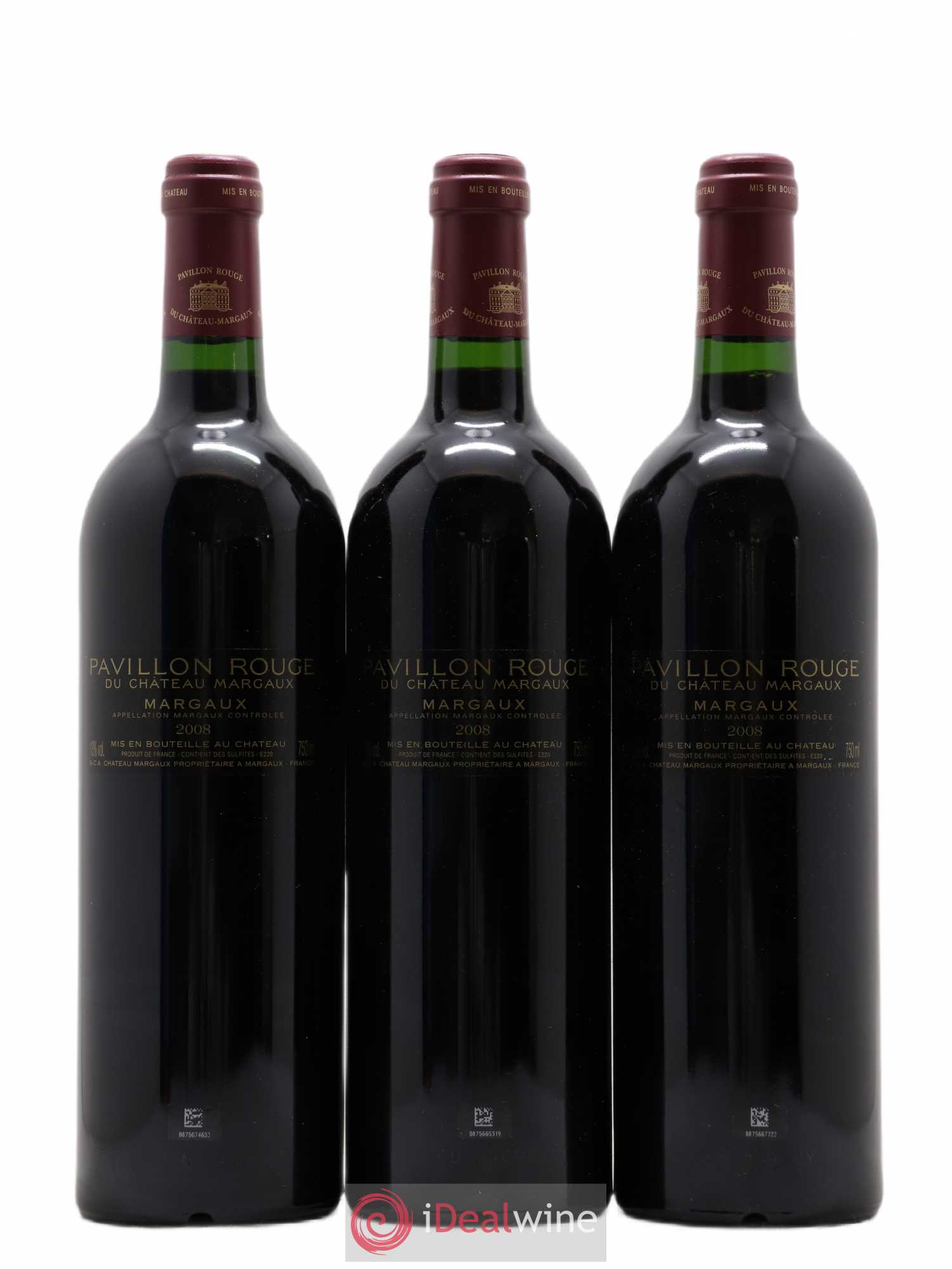 Pavillon Rouge du Château Margaux Second Vin 2008 - Lot de 3 bouteilles - 1