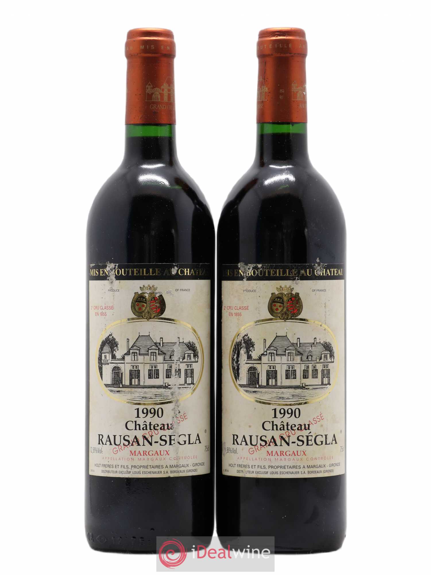Château Rauzan Ségla Grand Cru Classé 1990 - Lot de 2 bouteilles - 0