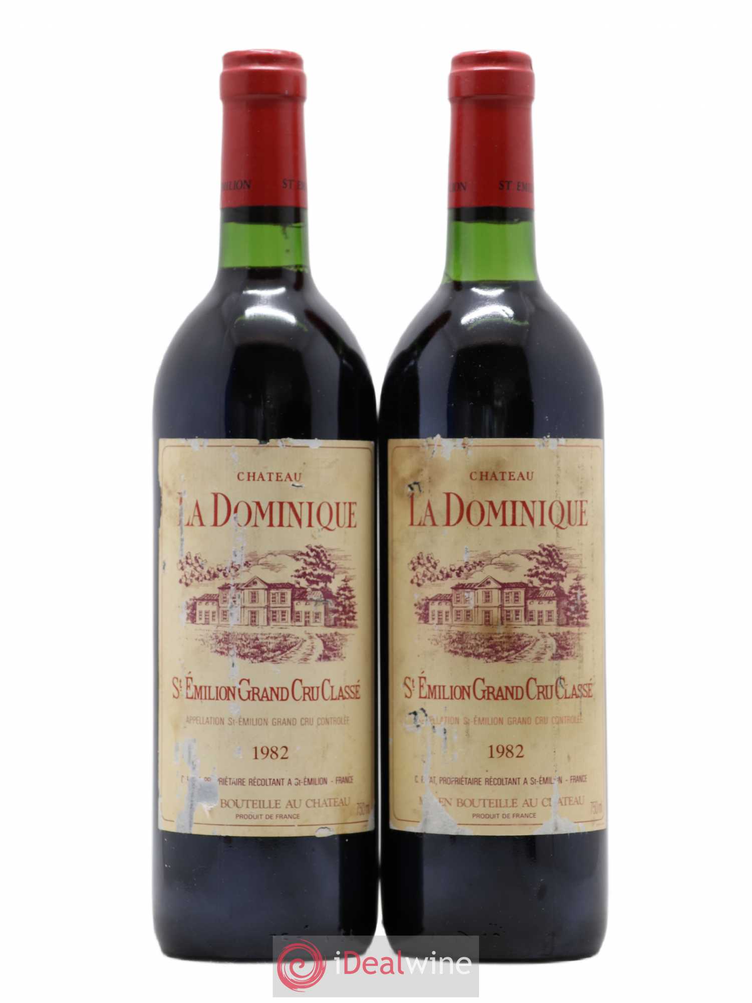 Château la Dominique Grand Cru Classé 1982 - Lot de 2 bouteilles - 0
