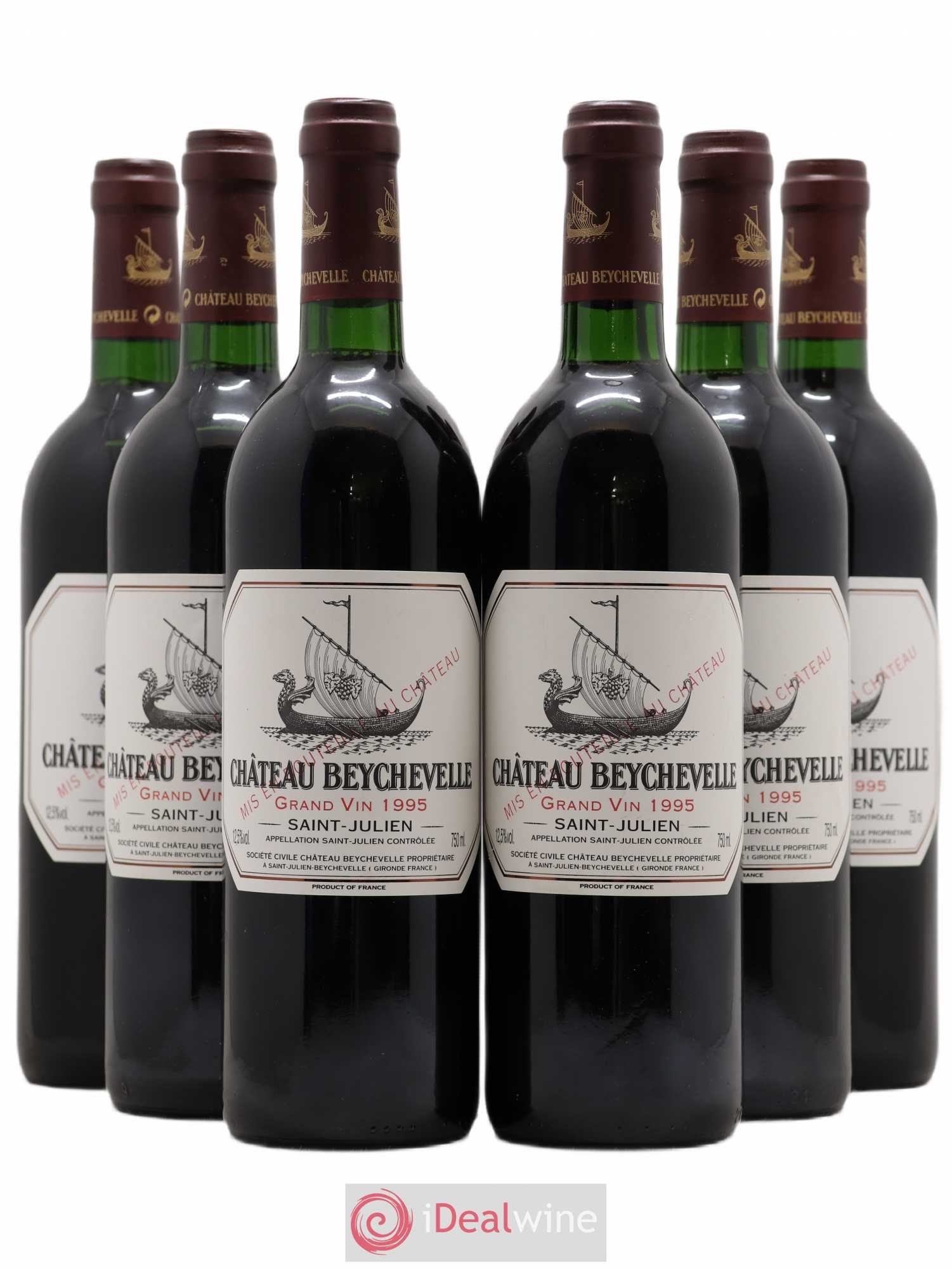 Château Beychevelle 4ème Grand Cru Classé 1995 - Lot de 6 bouteilles - 0