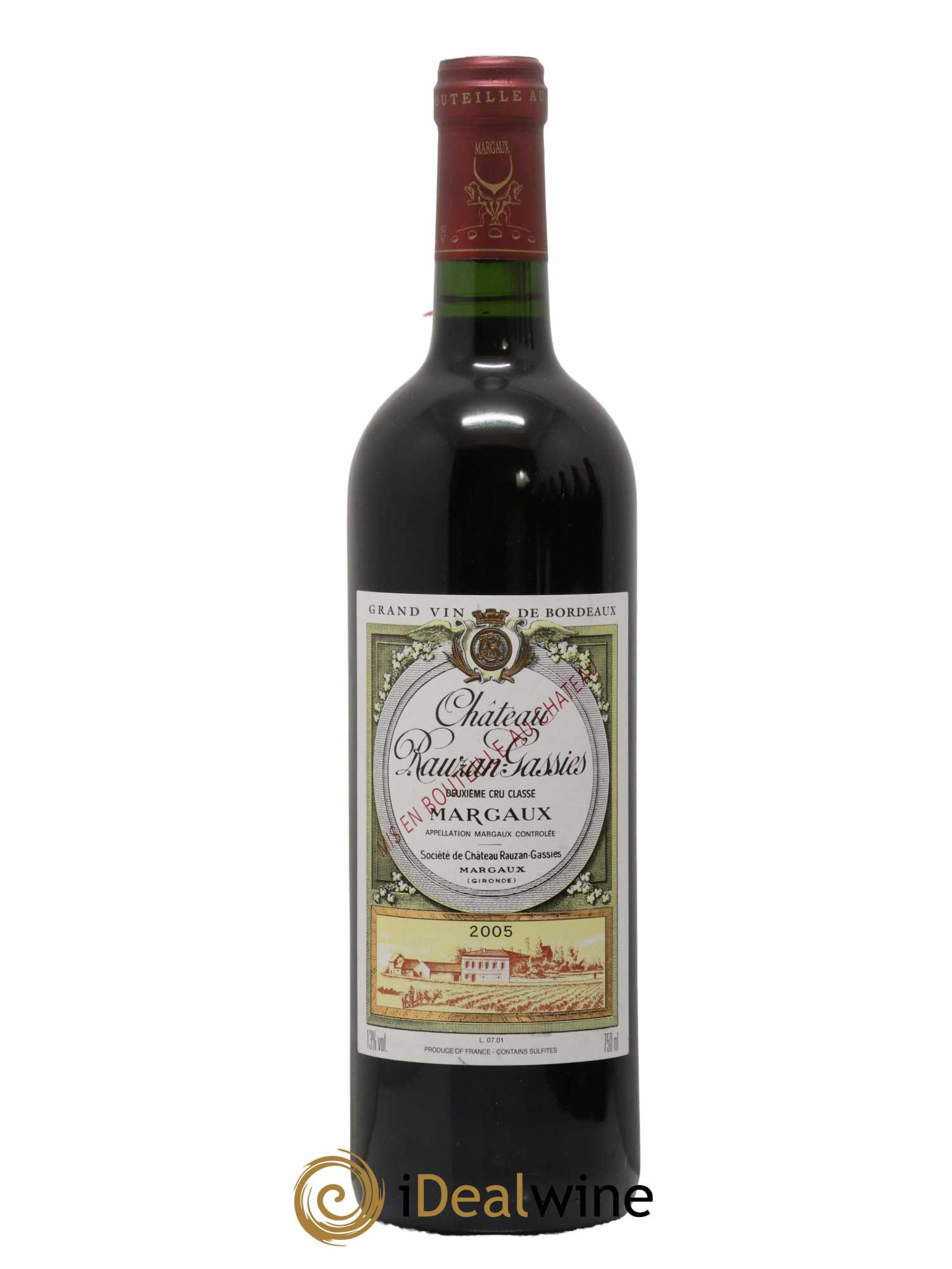 Château Rauzan-Gassies 2ème Grand Cru Classé 2005 - Lot de 1 bouteille - 0