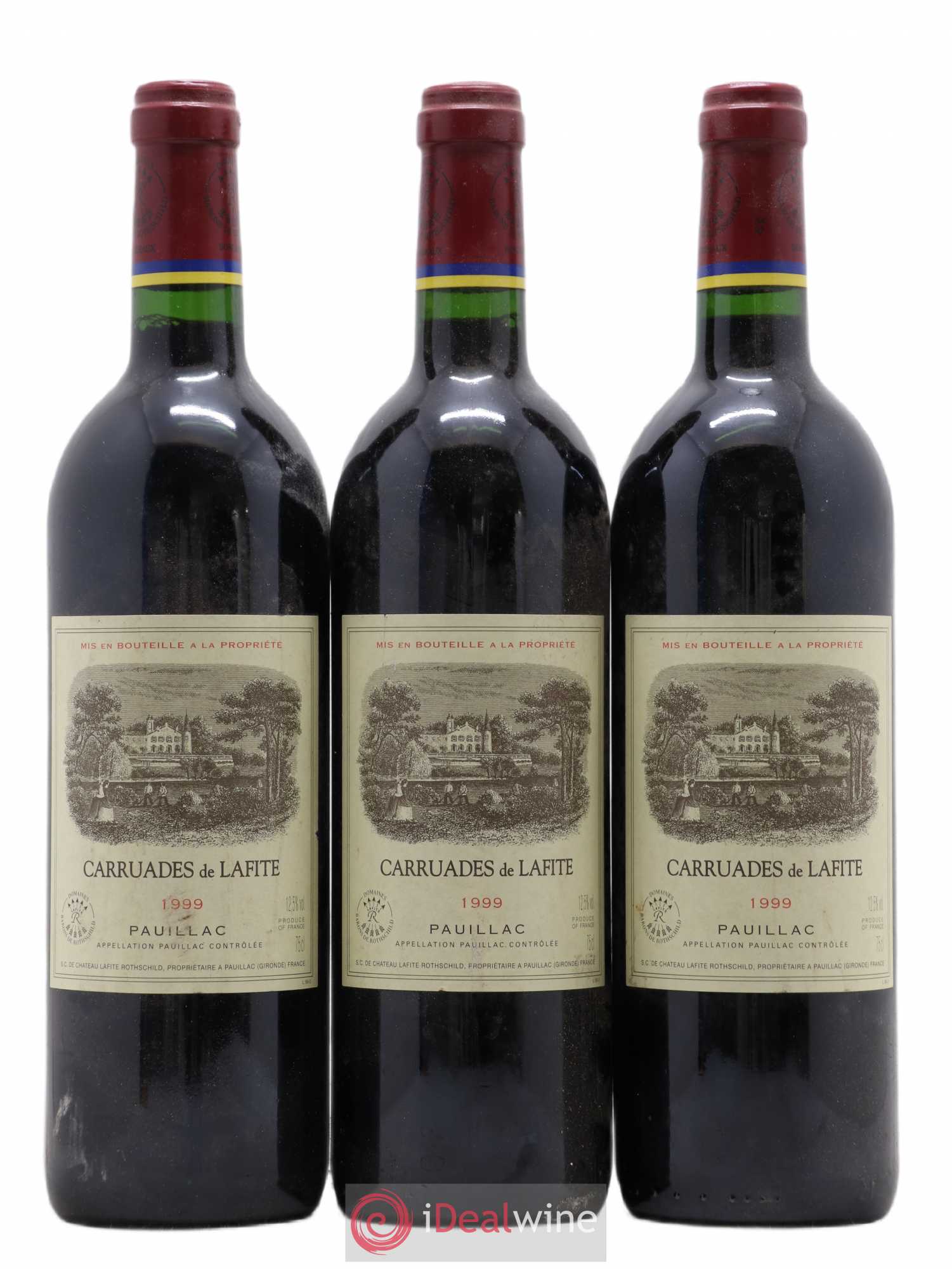 Carruades de Lafite Rothschild Second Vin 1999 - Lot de 3 bouteilles - 0