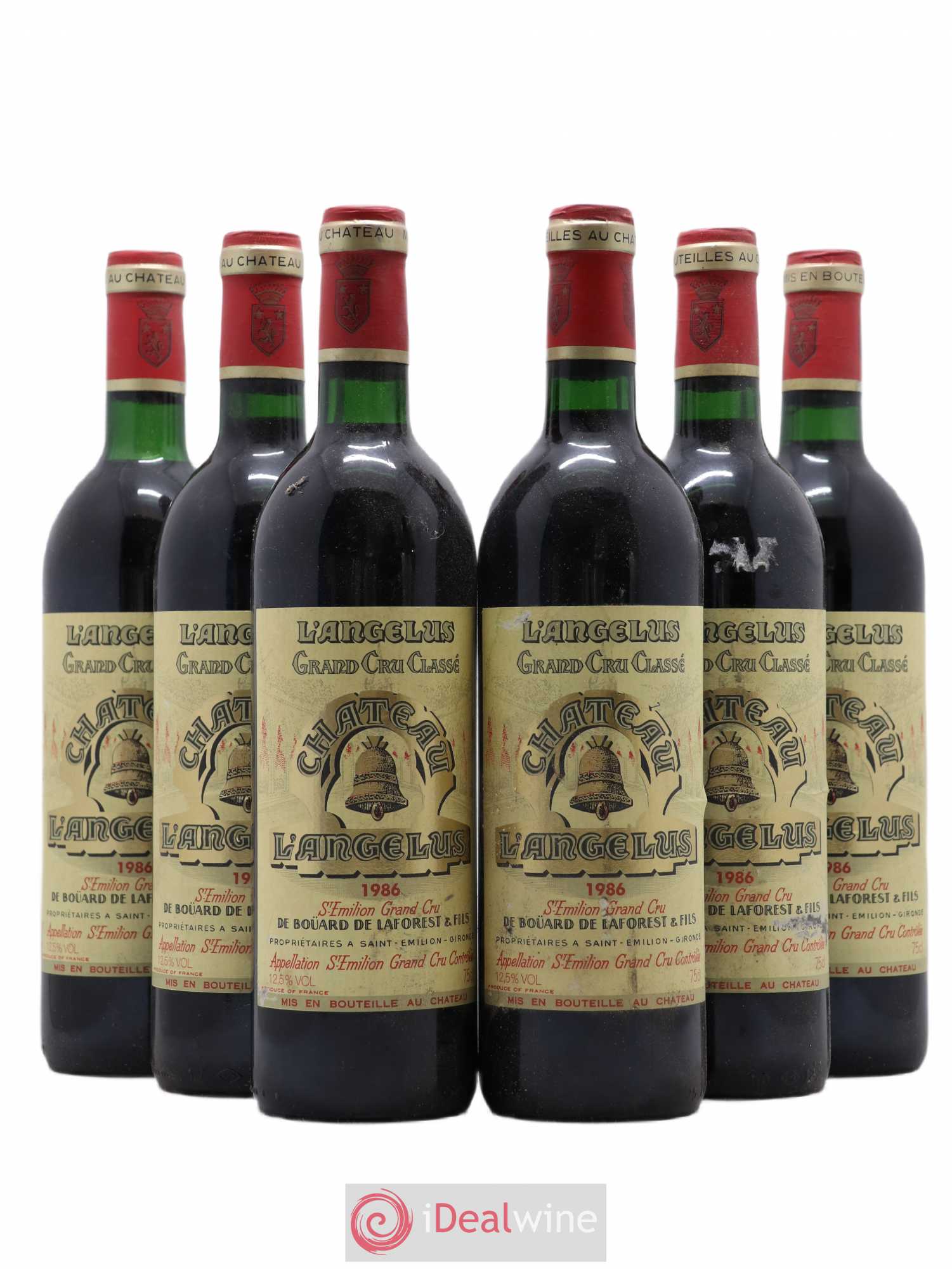 Château Angélus 1er Grand Cru Classé A 1986 - Lot de 6 bouteilles - 0