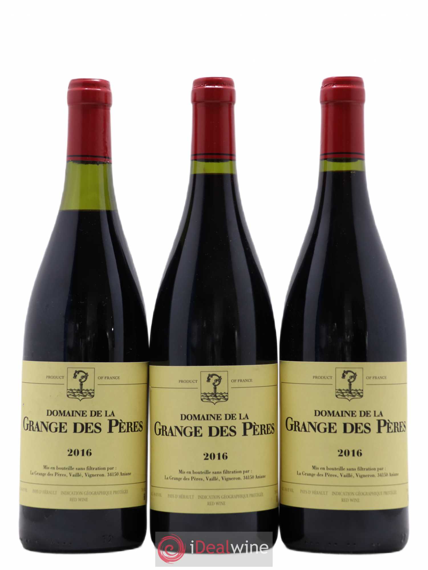 Pays d'Hérault Grange des Pères Laurent Vaillé 2016 - Lot de 3 bouteilles - 0