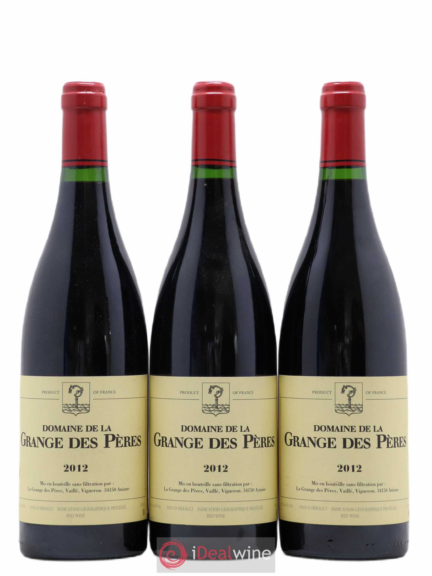 Pays d'Hérault Grange des Pères Laurent Vaillé 2012 - Lot de 3 bouteilles - 0