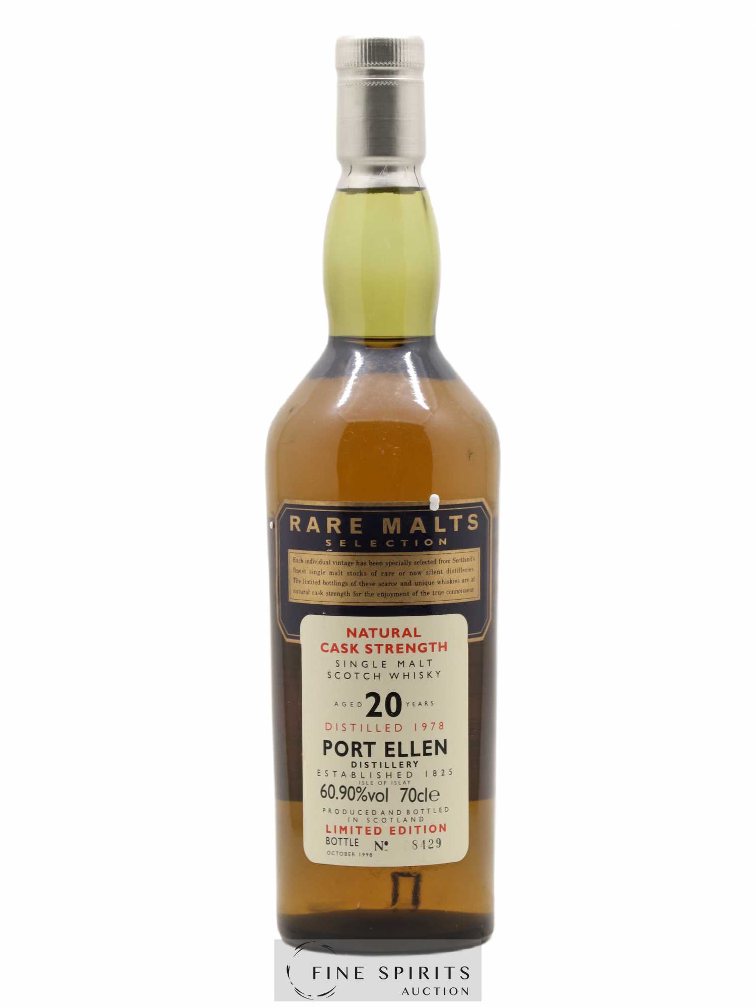 Port Ellen 20 years 1978 Of. Rare Malts Selection Natural Cask Strengh - bottled 1998 Limited Edition - Posten von 1 Flasche - 0