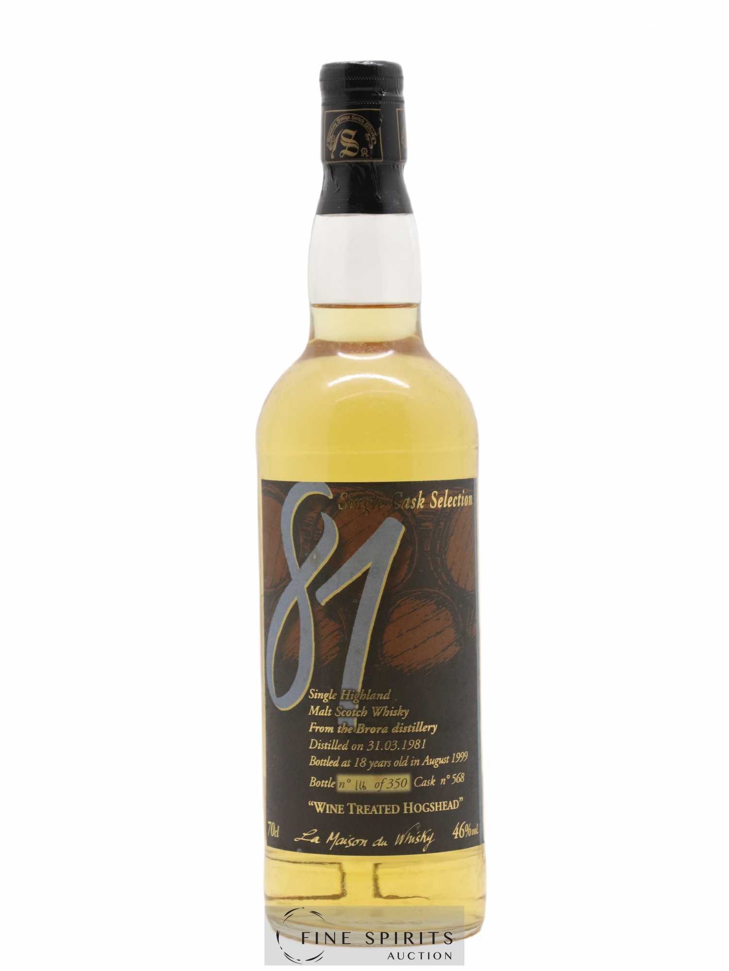 Brora 18 years 1981 Signatory Vintage Cask n°568 - One of 350 - bottled 1999 LMDW Single Cask Selection - Lot de 1 bouteille - 0