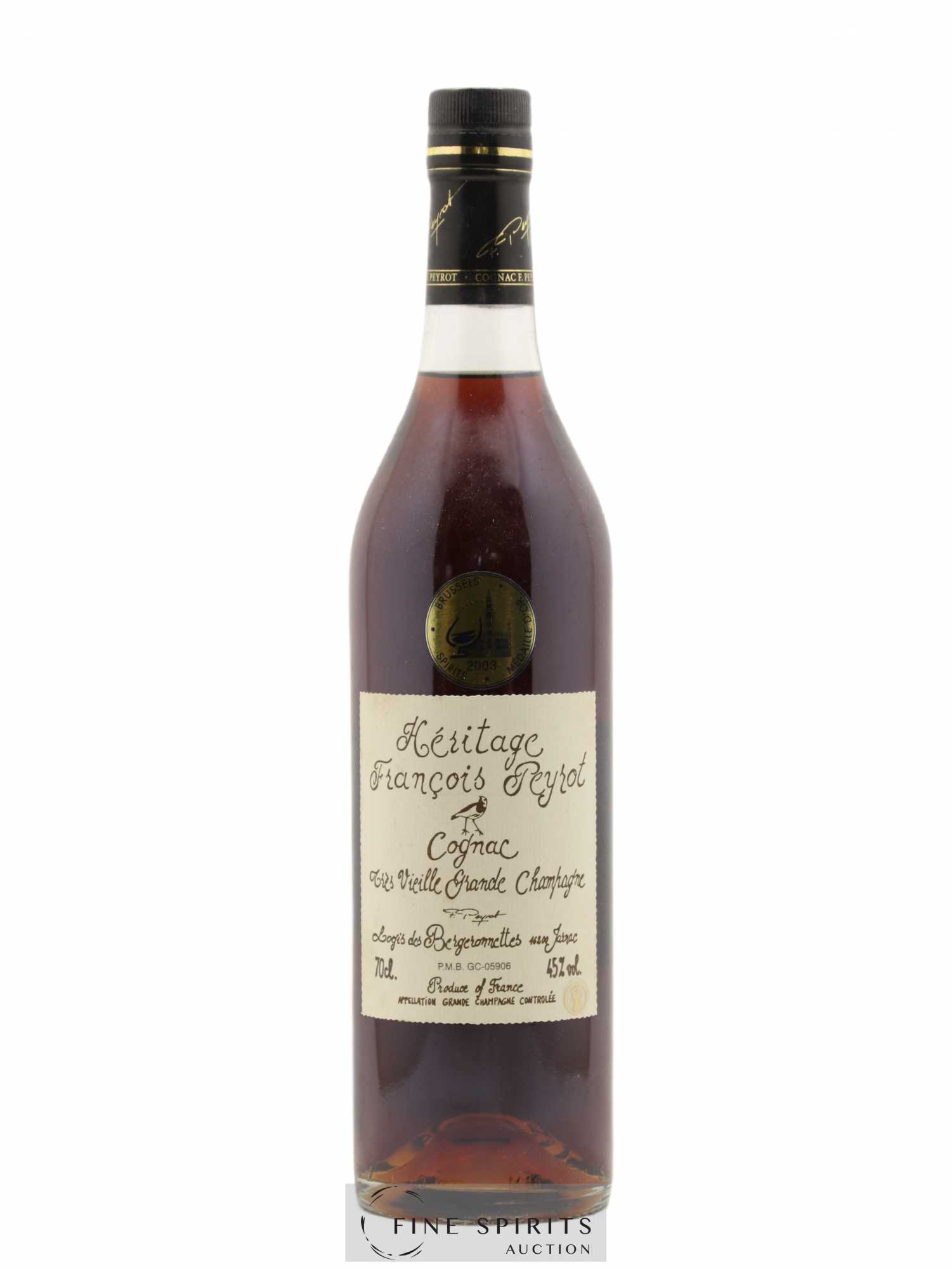 François Peyrot Of. Héritage bottled 2008 - Lot de 1 bouteille - 0