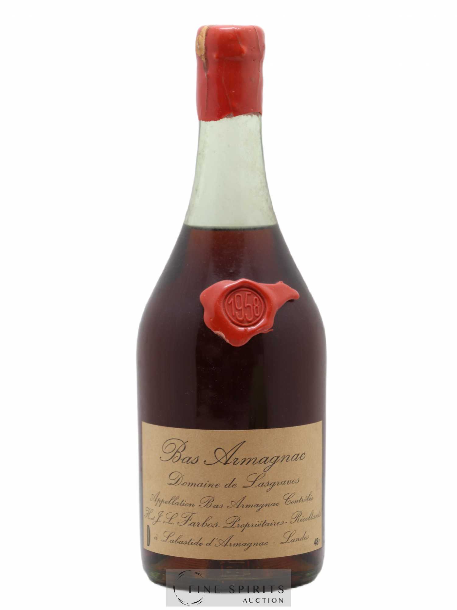 Domaine de Lasgraves 1958 Of. - Lot de 1 bouteille - 0