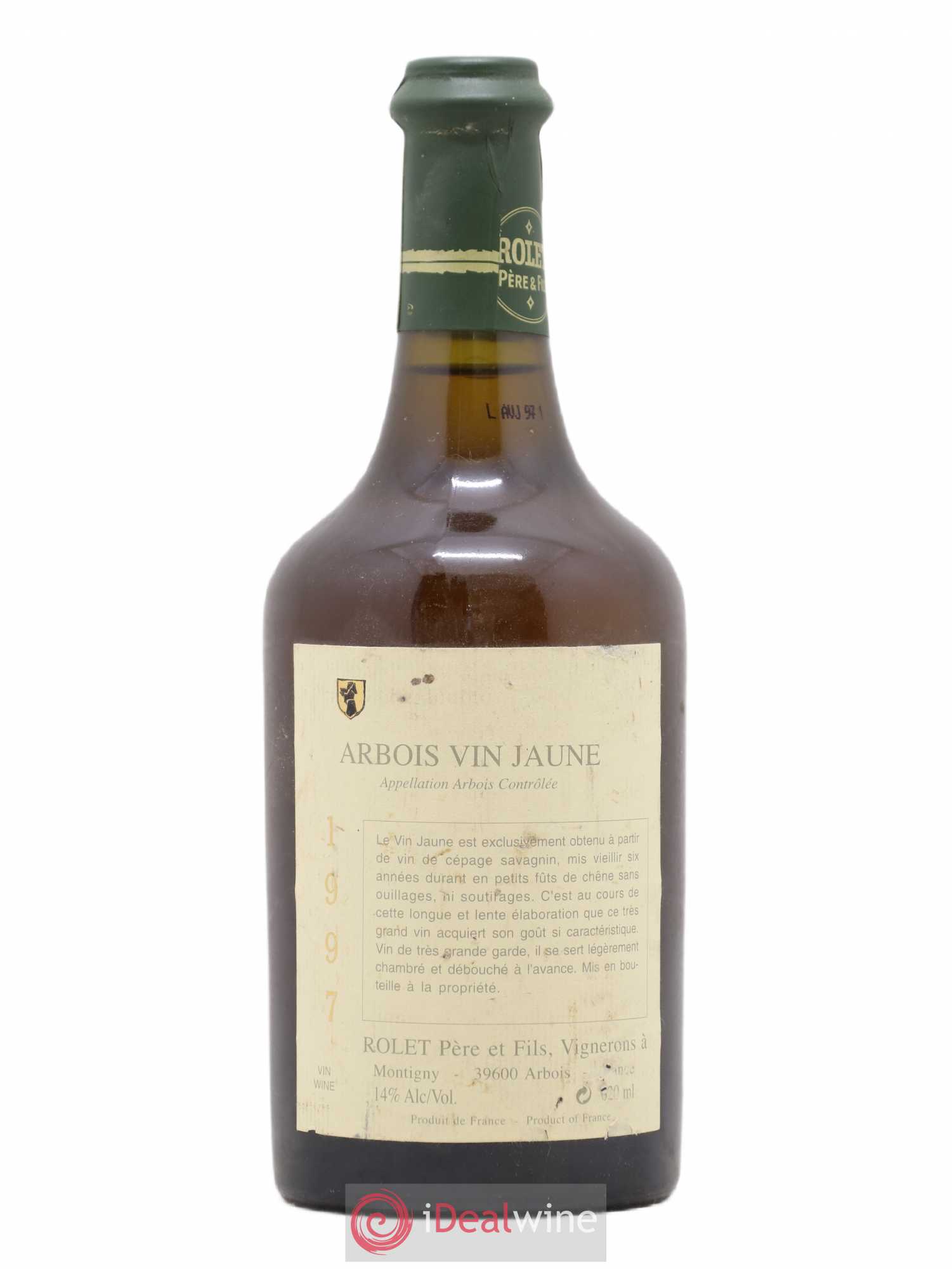 Arbois Vin Jaune Domaine Rolet 1997 - Lot de 1 bouteille - 0