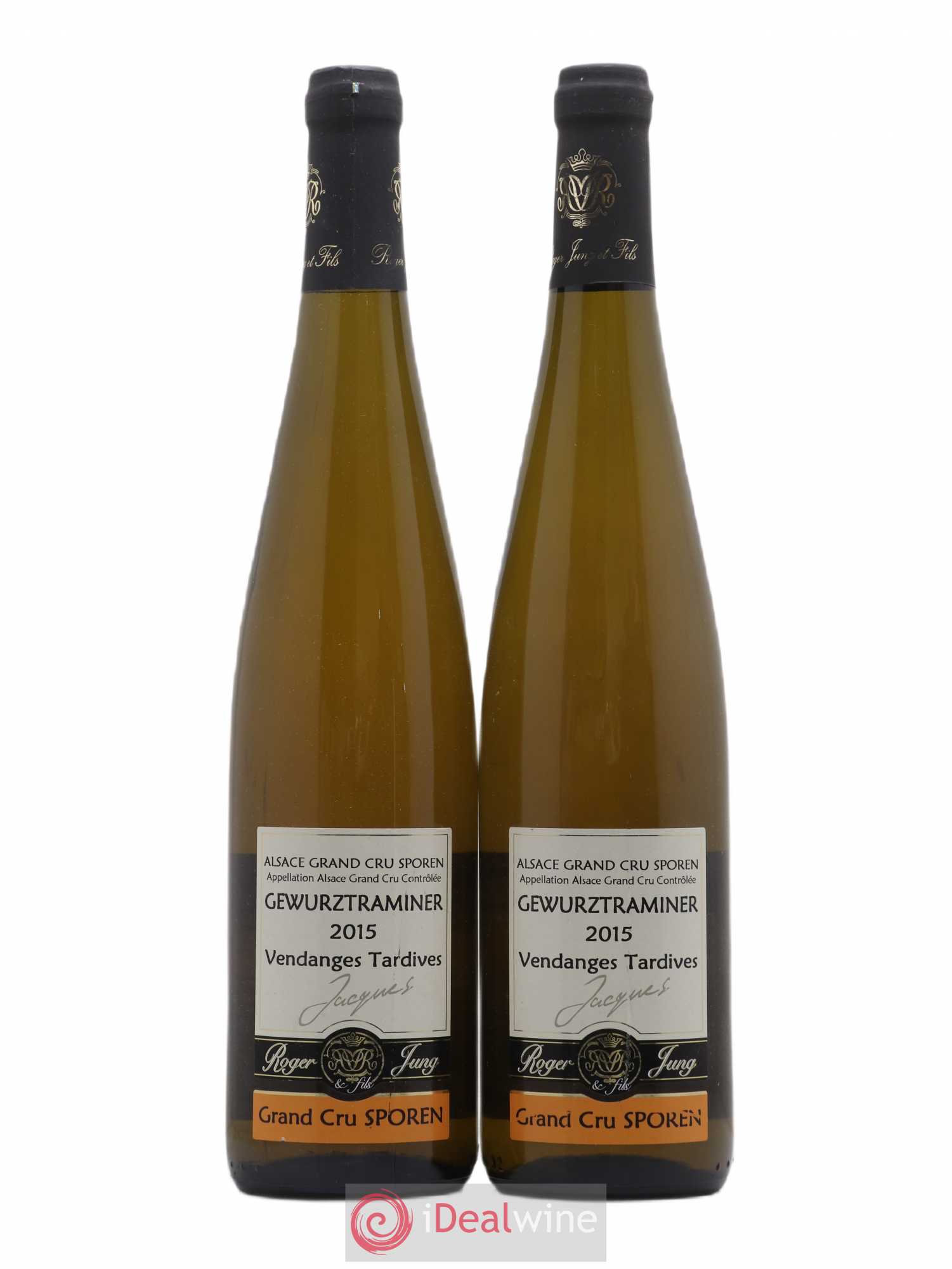 Gewurztraminer Vendanges Tardives Alsace Grand Cru Cuvee Jacques Sporen Roger Jung Et Fils 2015 - Lotto di 2 bottiglie - 0