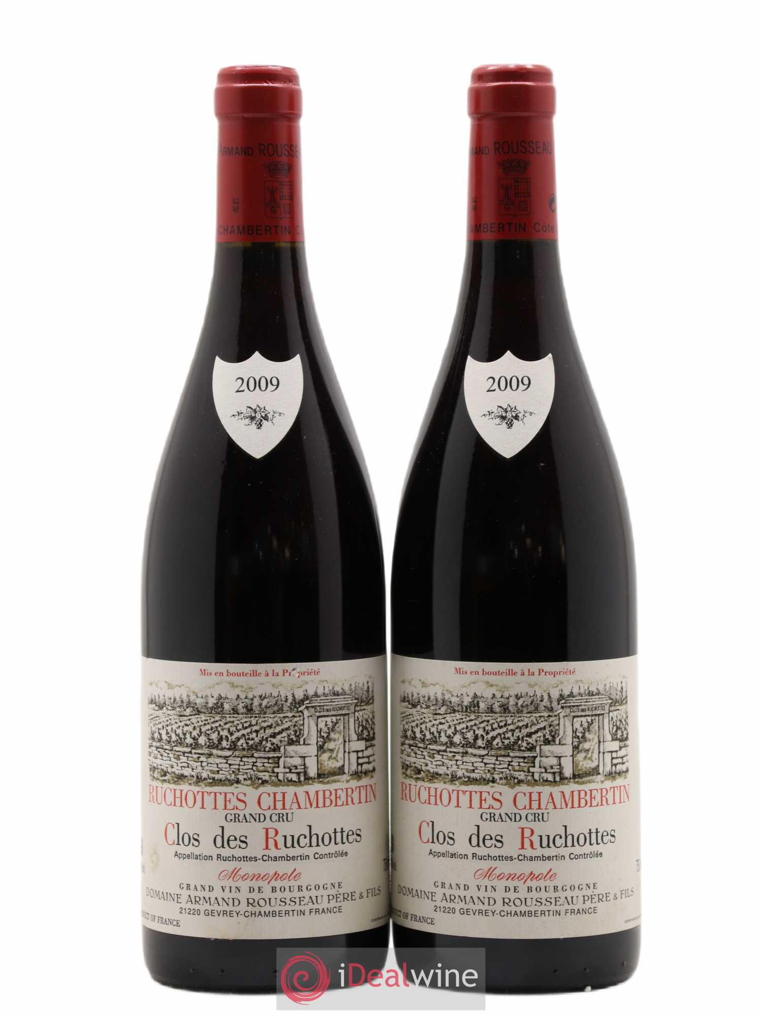 Ruchottes-Chambertin Grand Cru Clos des Ruchottes Armand Rousseau (Domaine) 2009 - Lot of 2 bottles - 0