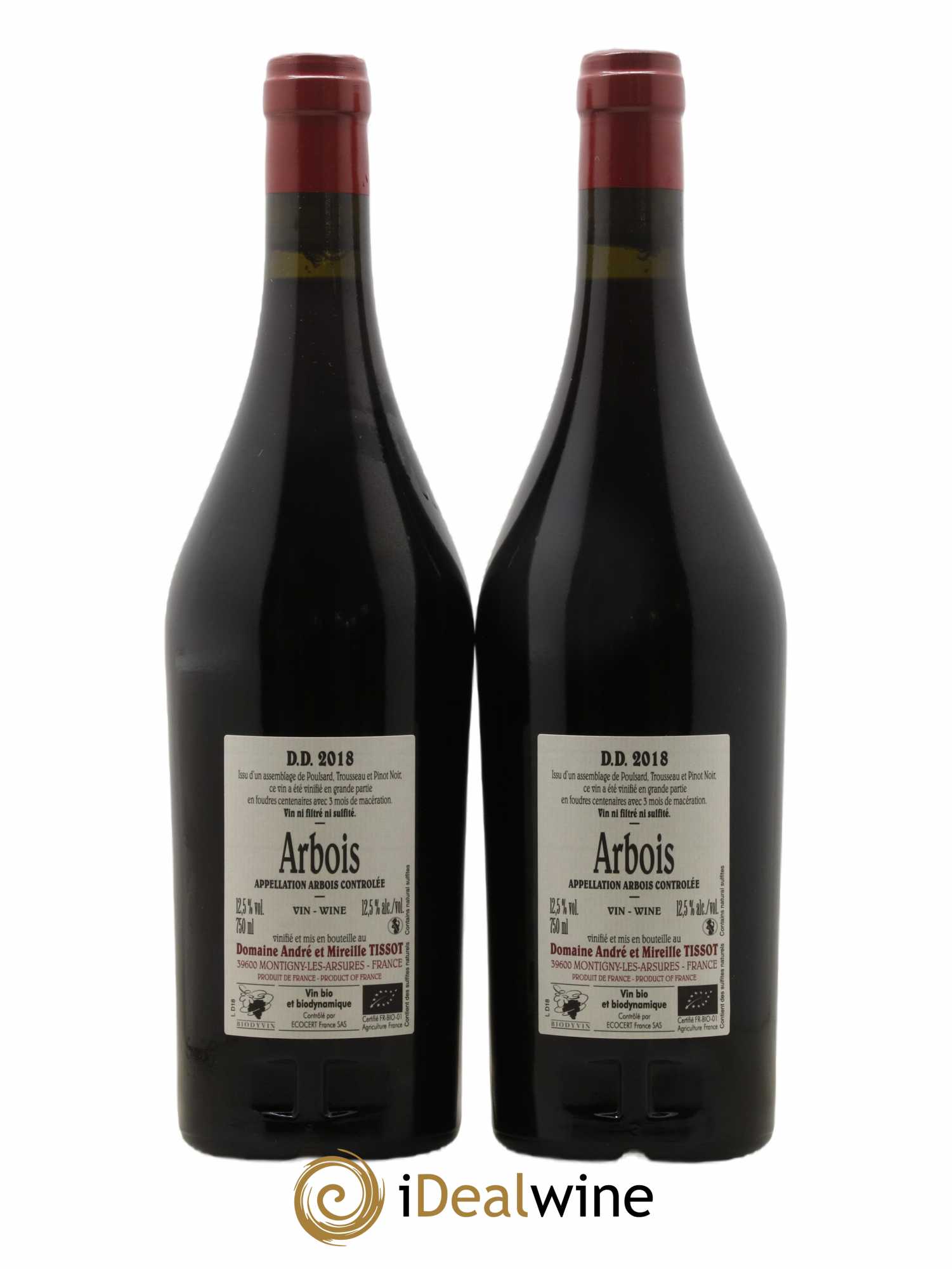 Arbois DD Bénédicte et Stéphane Tissot 2018 - Lot de 2 bouteilles - 1