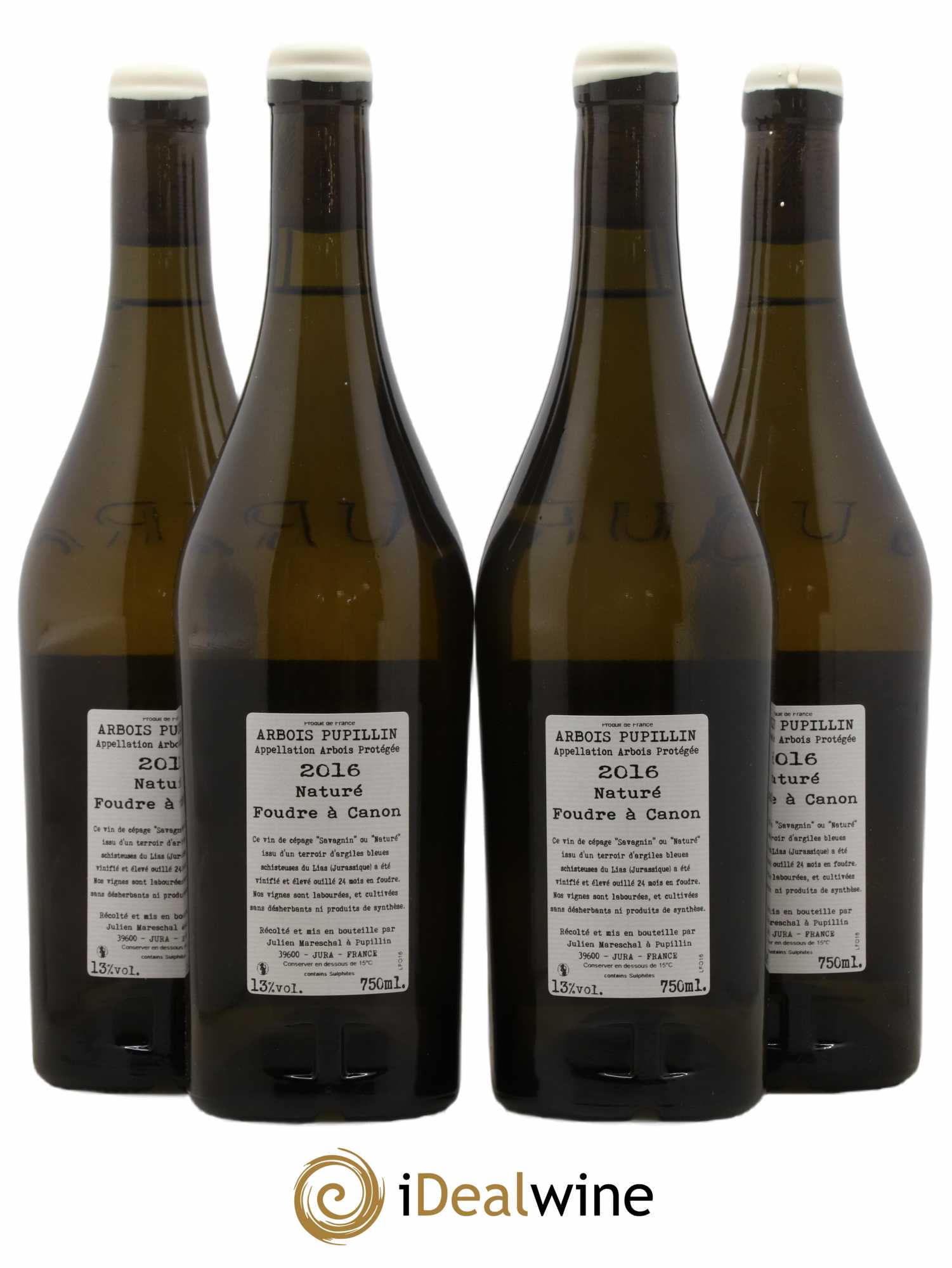 Arbois-Pupillin Foudre à Canon Naturé Domaine de la Borde 2016 - Lot de 4 bouteilles - 1