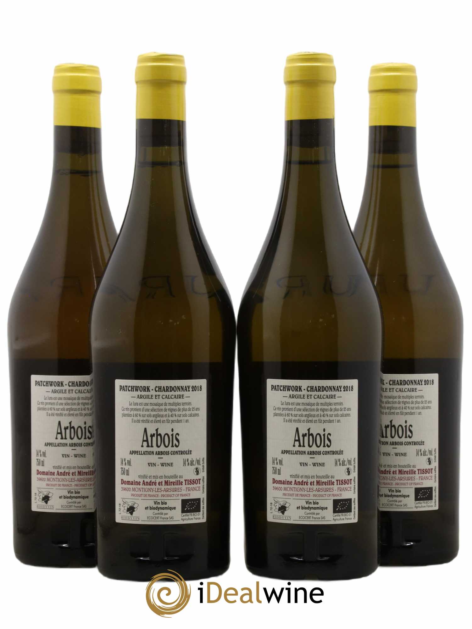 Arbois Patchwork Bénédicte et Stéphane Tissot 2018 - Lot de 4 bouteilles - 1