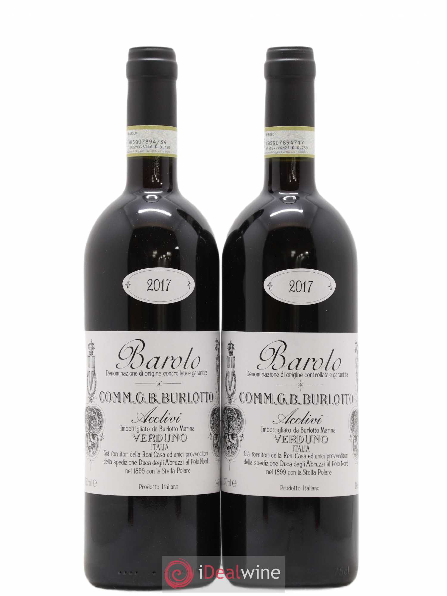 Barolo DOCG Acclivi Comm. Giovan Battista Burlotto 2017 - Lot de 2 bouteilles - 0
