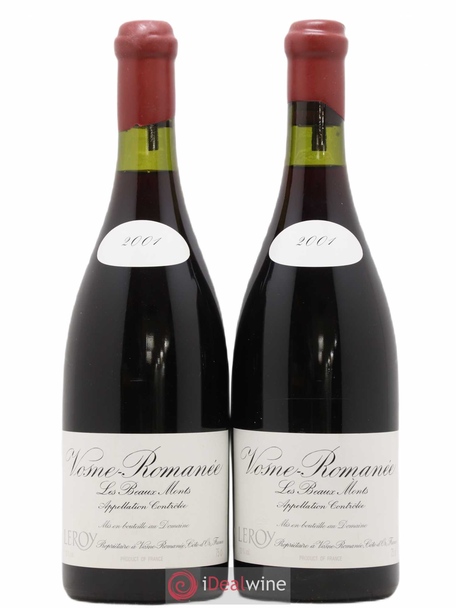 Vosne-Romanée 1er Cru Les Beaux-Monts Leroy (Domaine) 2001 - Lot de 2 bouteilles - 0