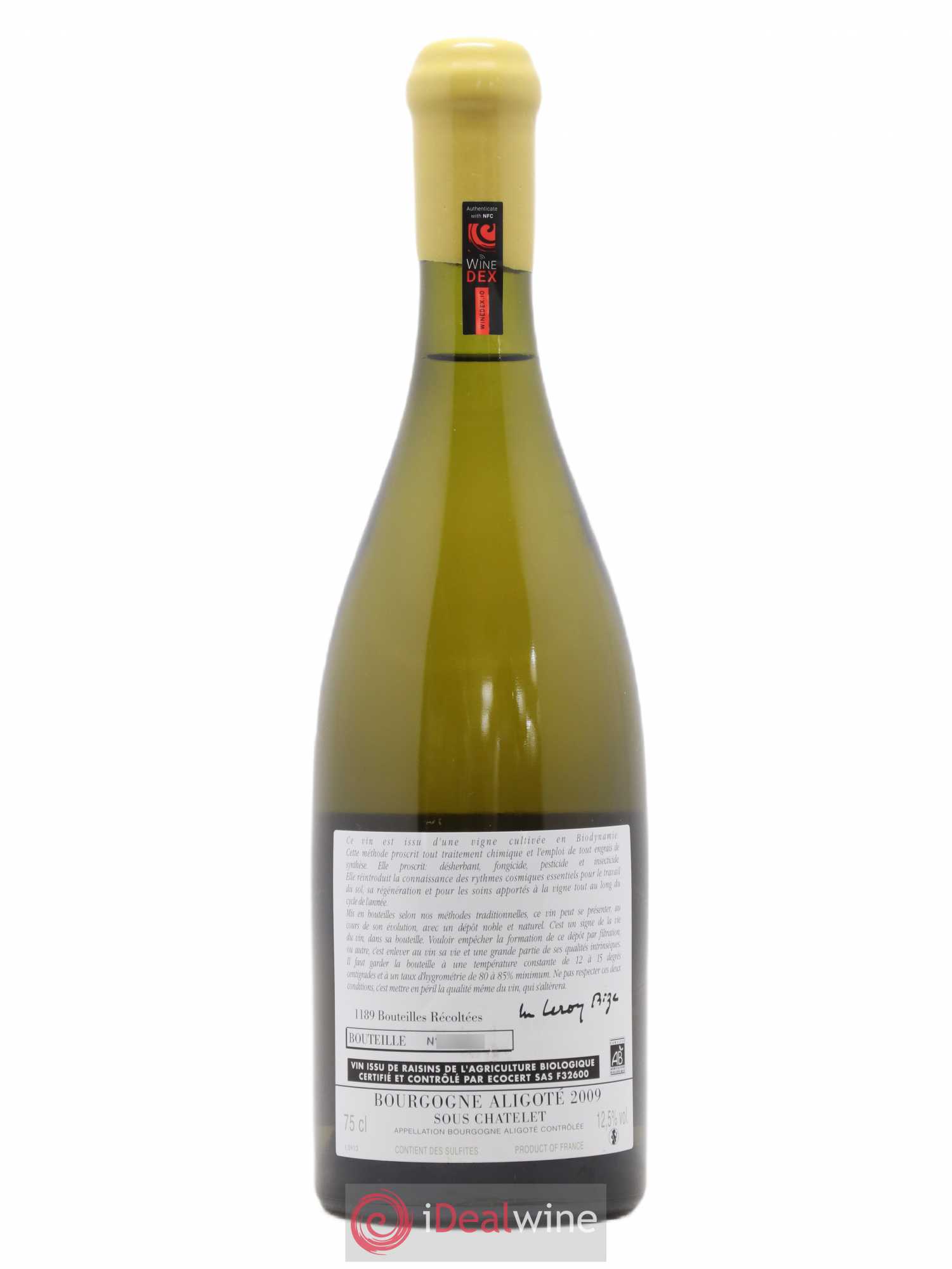 Bourgogne Aligoté Sous Chatelet d'Auvenay (Domaine) 2009 - Lot de 1 bouteille - 1