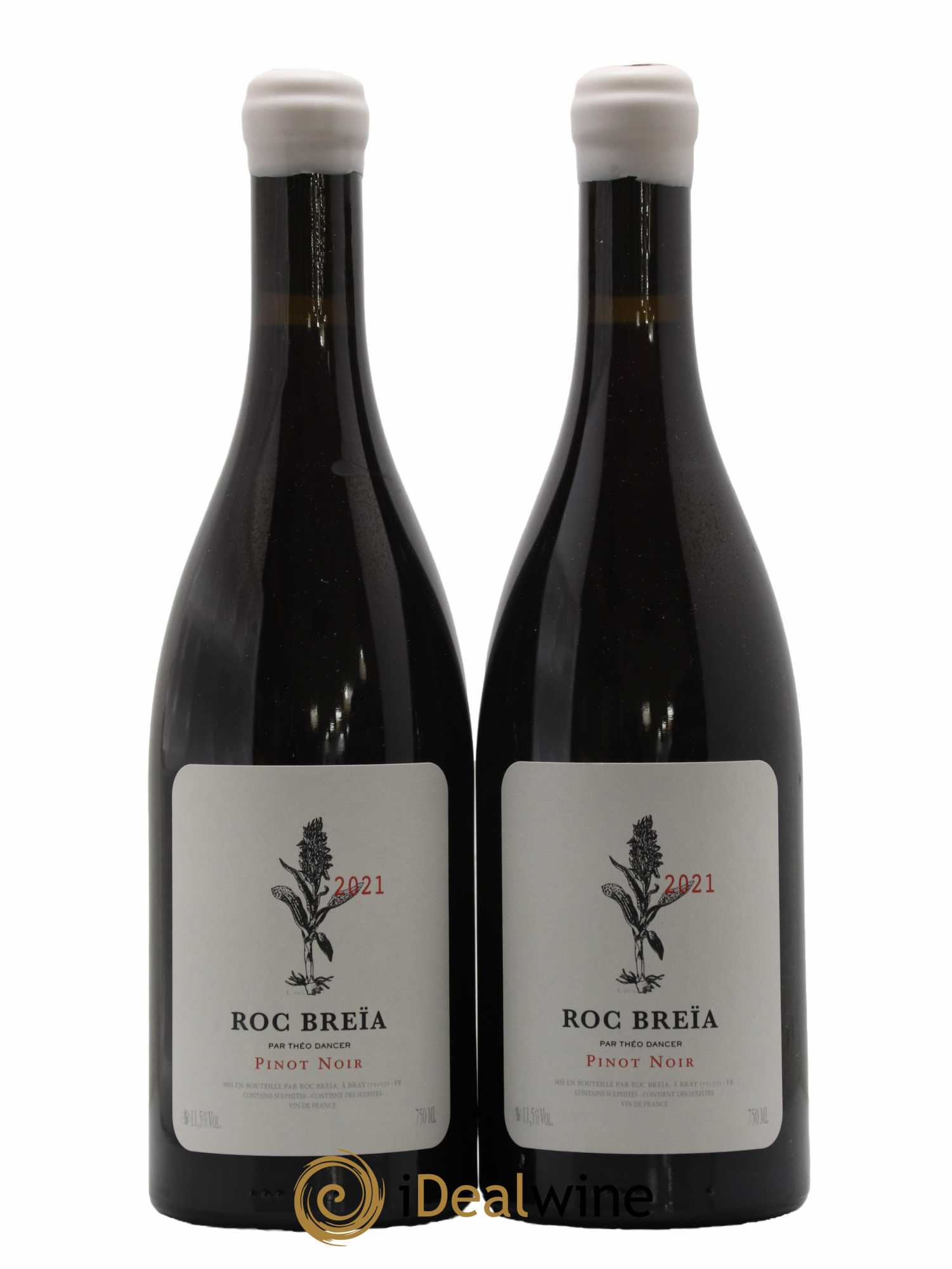Vin de France Pinot Noir Roc Breïa Theo Dancer 2021 - Lot de 2 bouteilles - 0