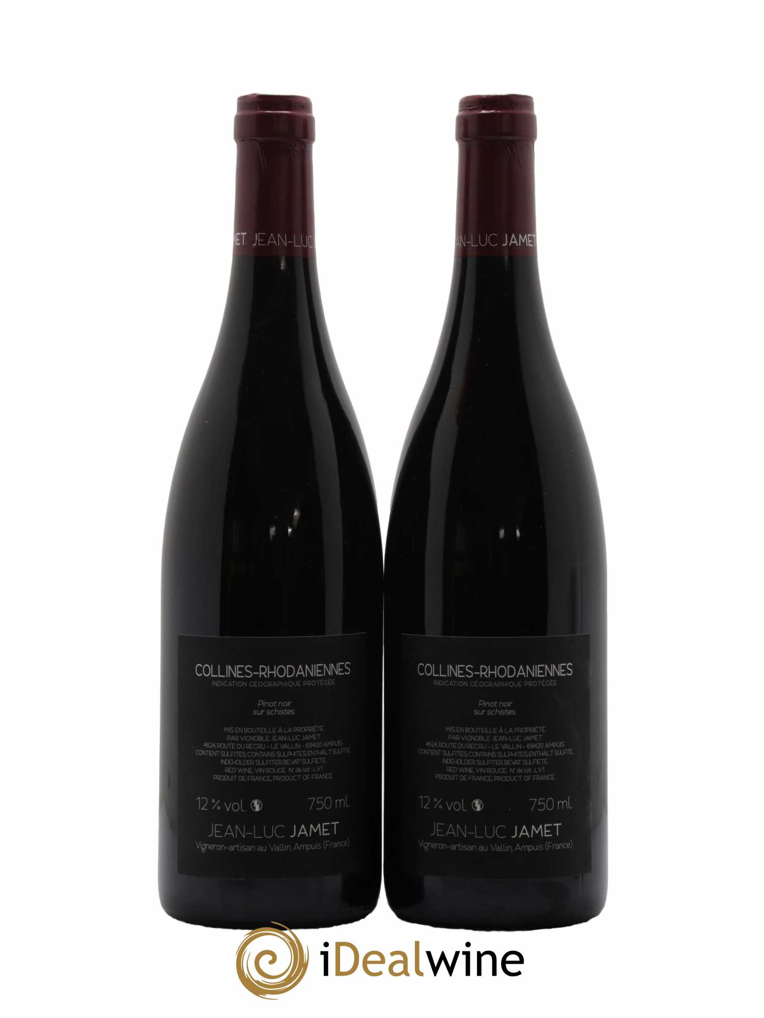 Collines Rhodaniennes Schistes Pinot Noir Jean-Luc Jamet 2018 - Lot de 2 bouteilles - 1