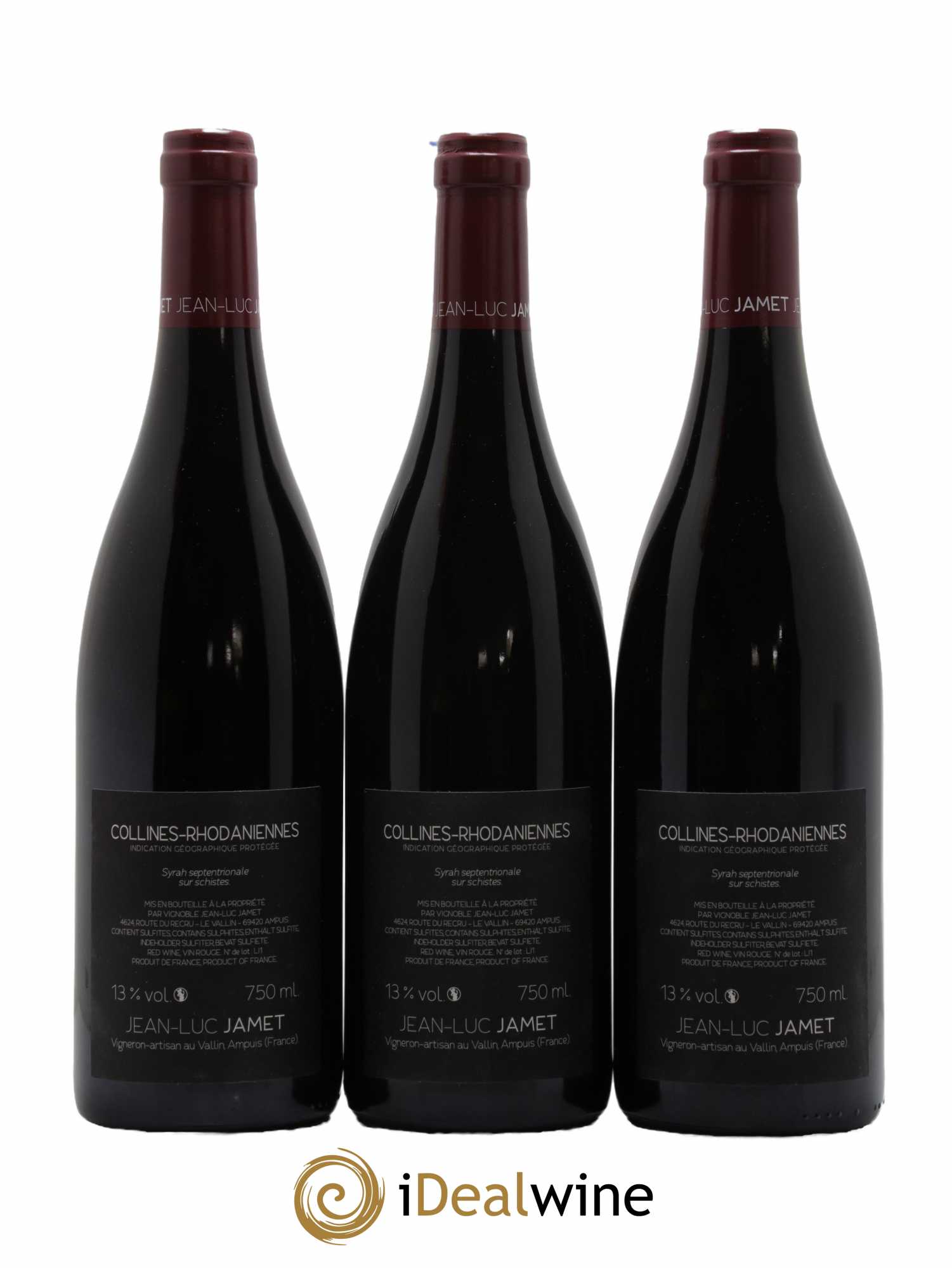 Collines Rhodaniennes Valine Jean-Luc Jamet 2018 - Lot de 3 bouteilles - 1