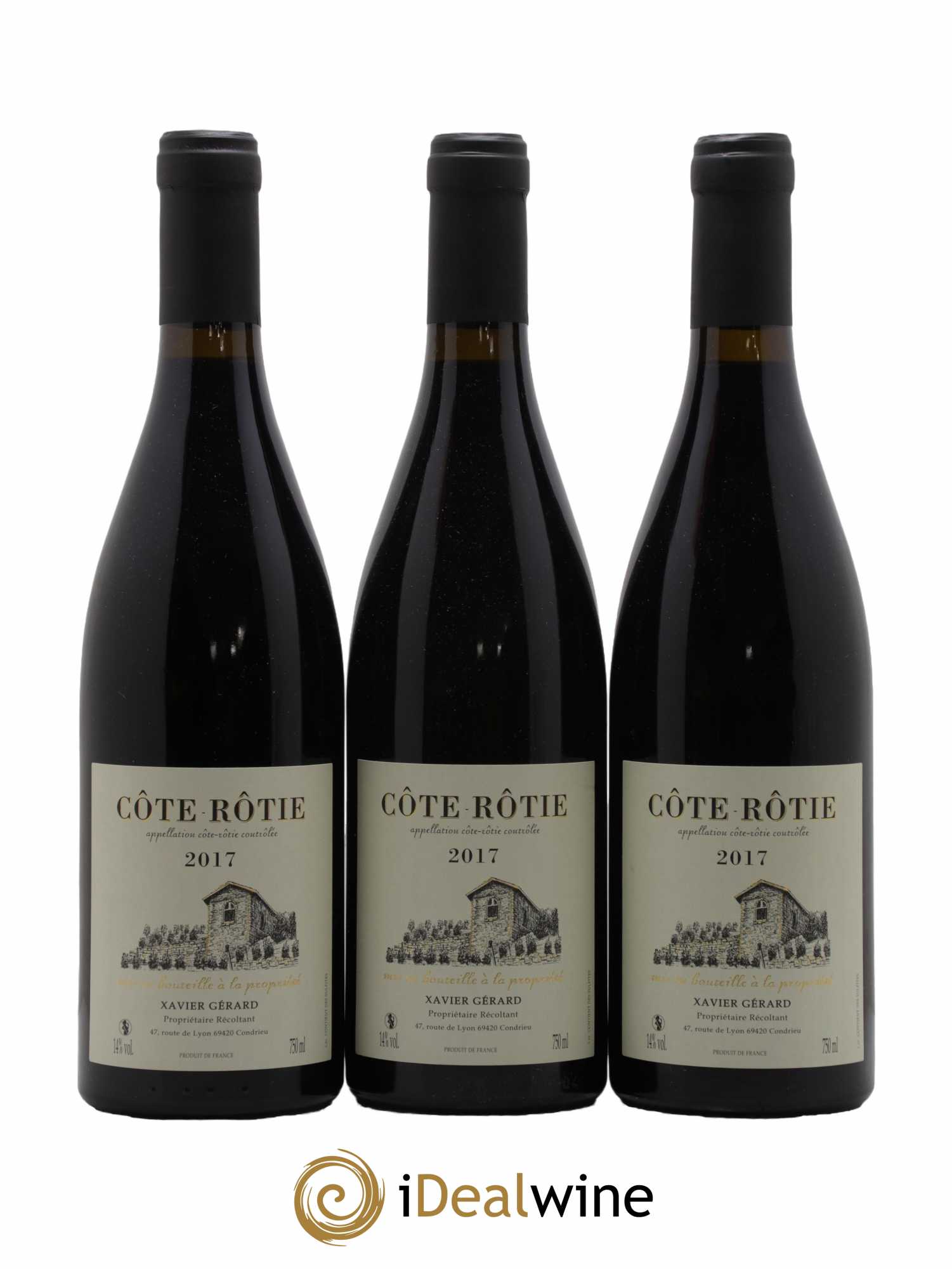 Côte-Rôtie Xavier Gérard 2017 - Lot de 3 bouteilles - 0