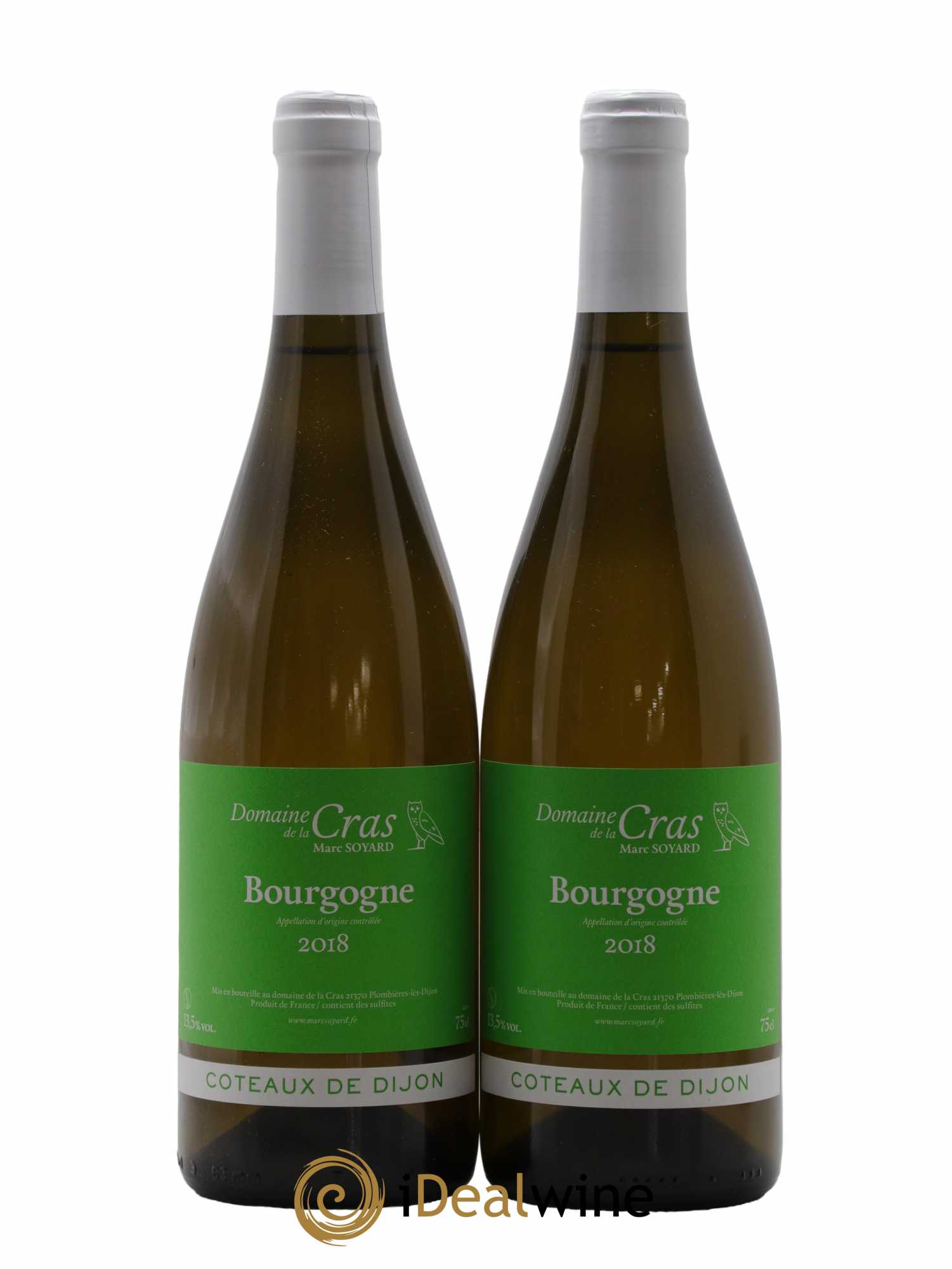 Bourgogne Coteaux de Dijon Domaine de la Cras 2018 - Lot de 2 bouteilles - 0