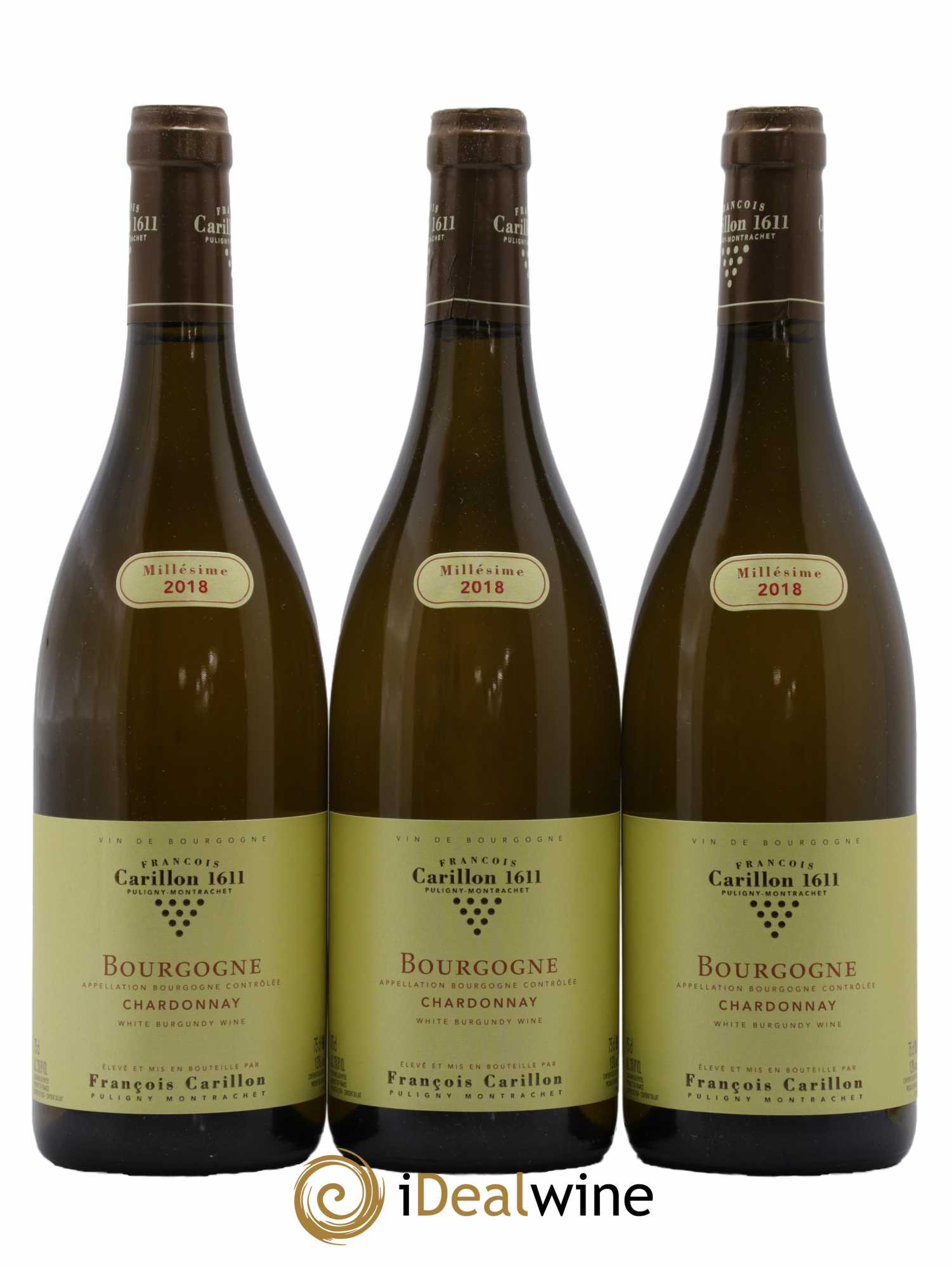 Bourgogne François Carillon 2018 - Lot de 3 bouteilles - 0