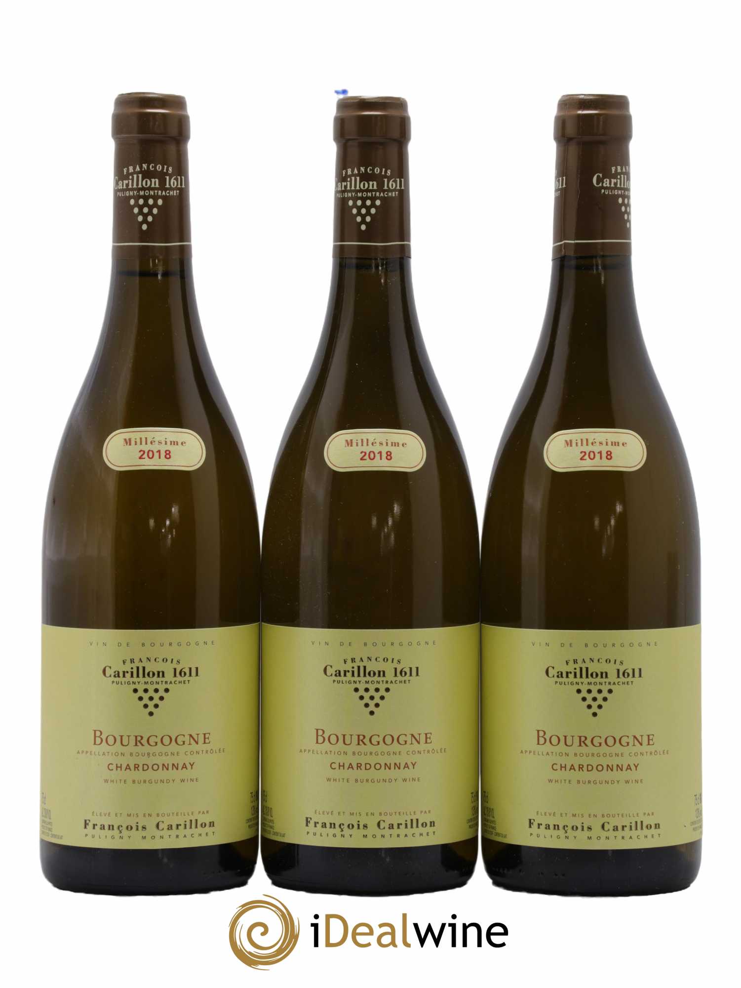 Bourgogne François Carillon 2018 - Lot de 3 bouteilles - 0
