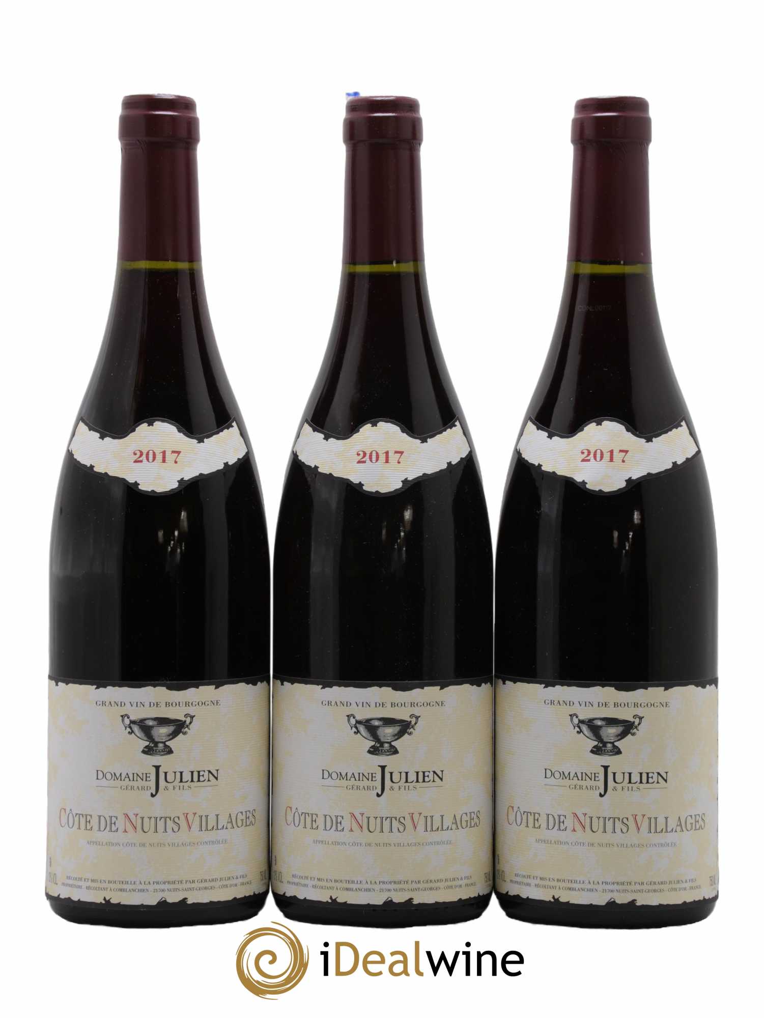 Côte de Nuits-Villages Domaine Julien 2017 - Lot de 3 bouteilles - 0