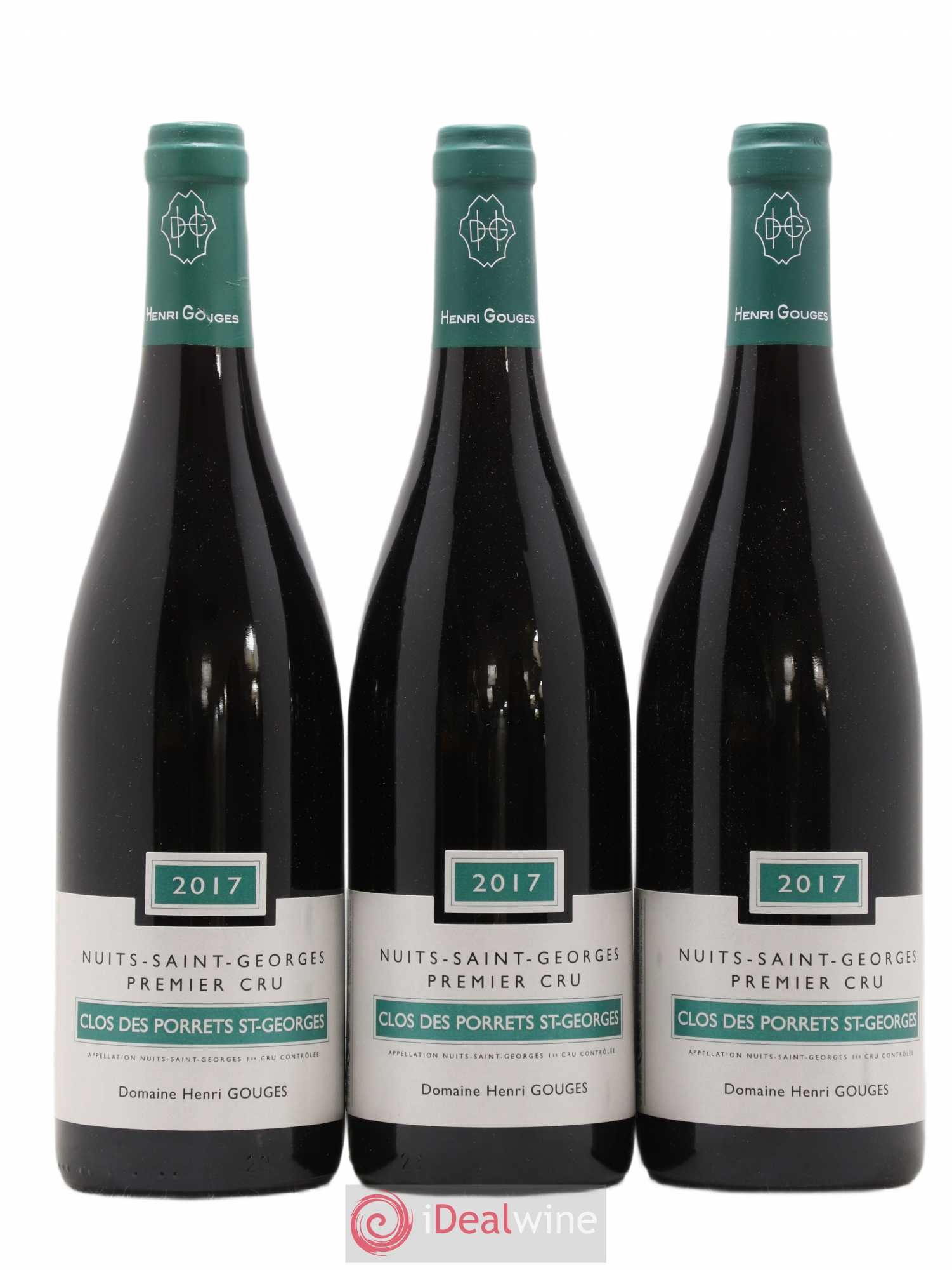 Nuits-Saint-Georges 1er Cru Clos des Porrets St Georges Henri Gouges 2017 - Lot de 3 bouteilles - 0