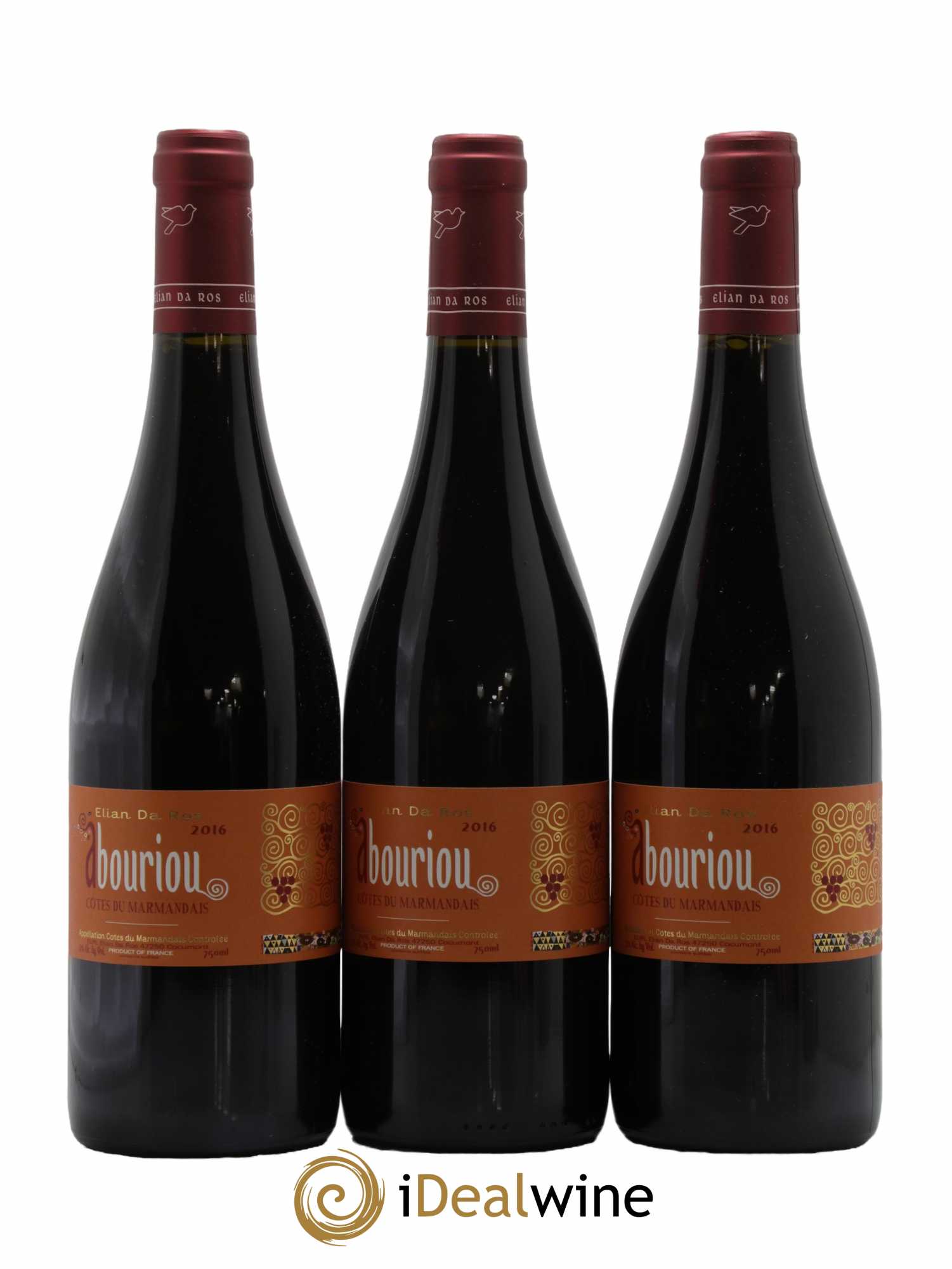 Côtes du Marmandais Abouriou Elian Da Ros (Domaine) 2016 - Lot de 3 bouteilles - 0