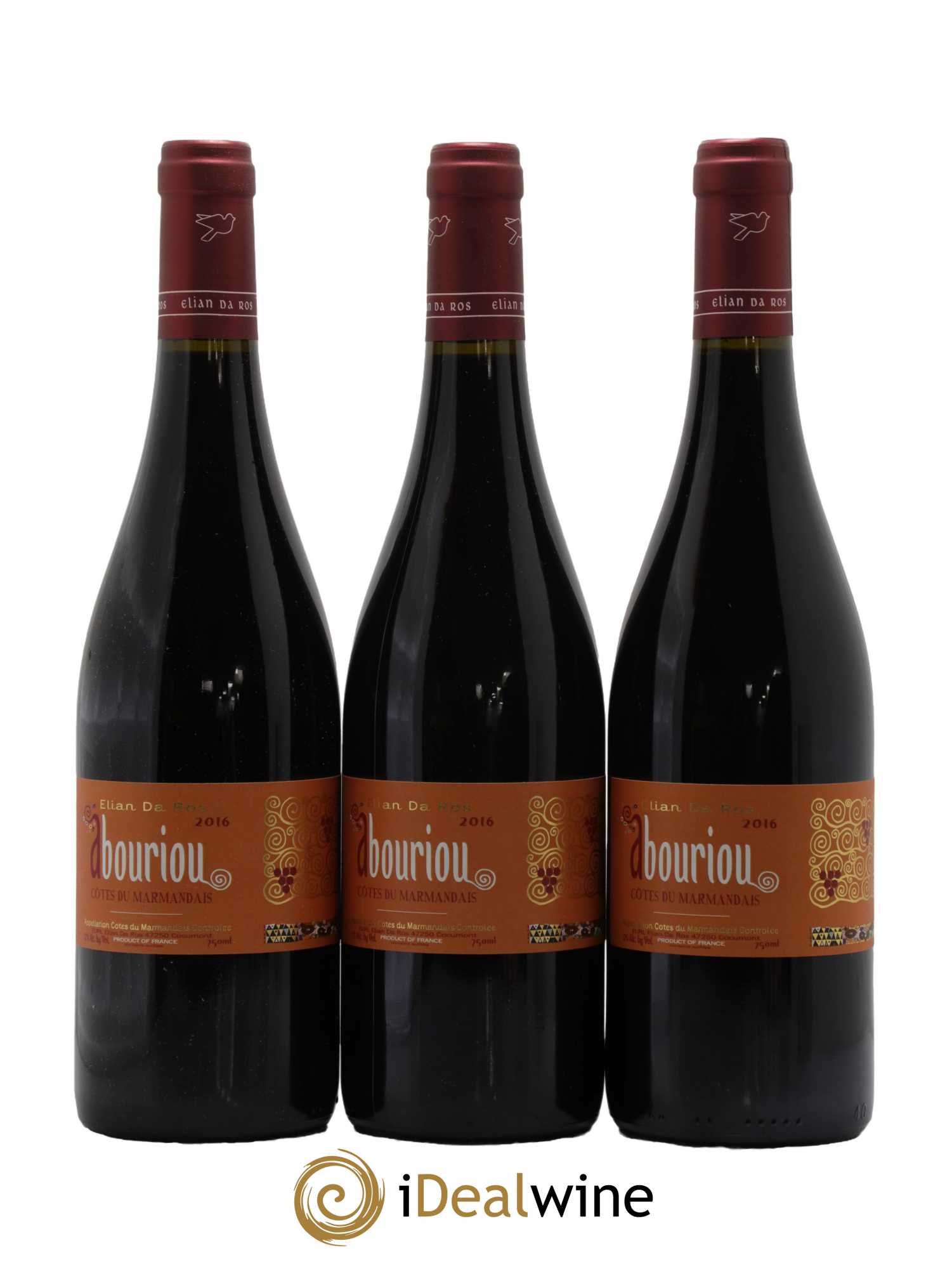 Côtes du Marmandais Abouriou Elian Da Ros (Domaine) 2016 - Lot de 3 bouteilles - 0