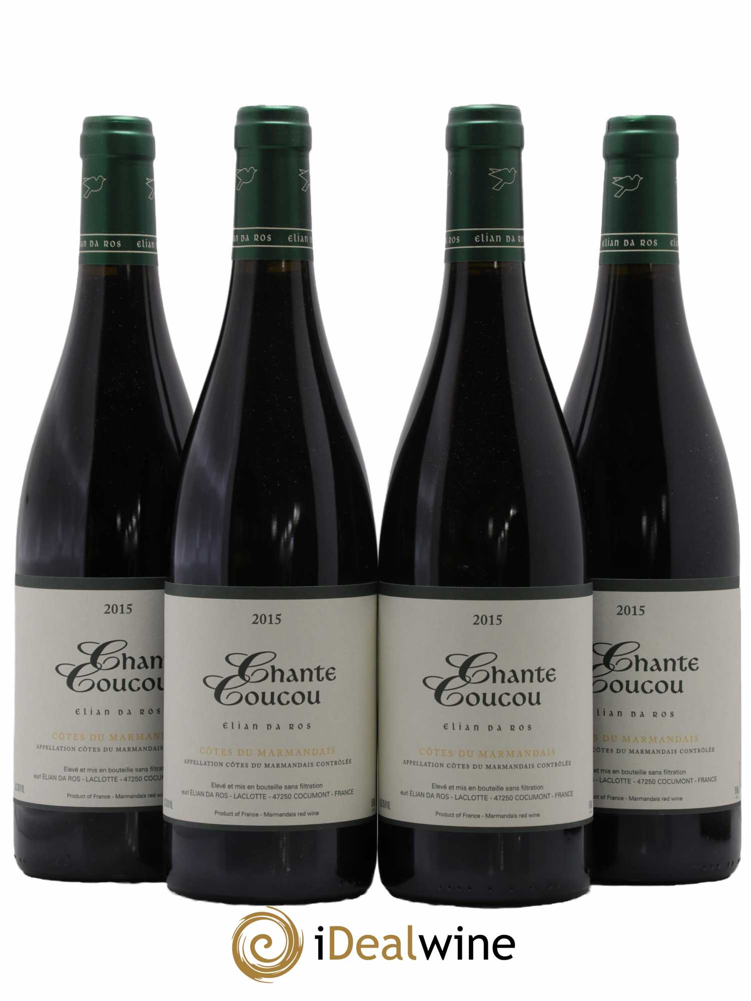 Côtes du Marmandais Chante Coucou Elian Da Ros (Domaine) 2015 - Lot de 4 bouteilles - 0