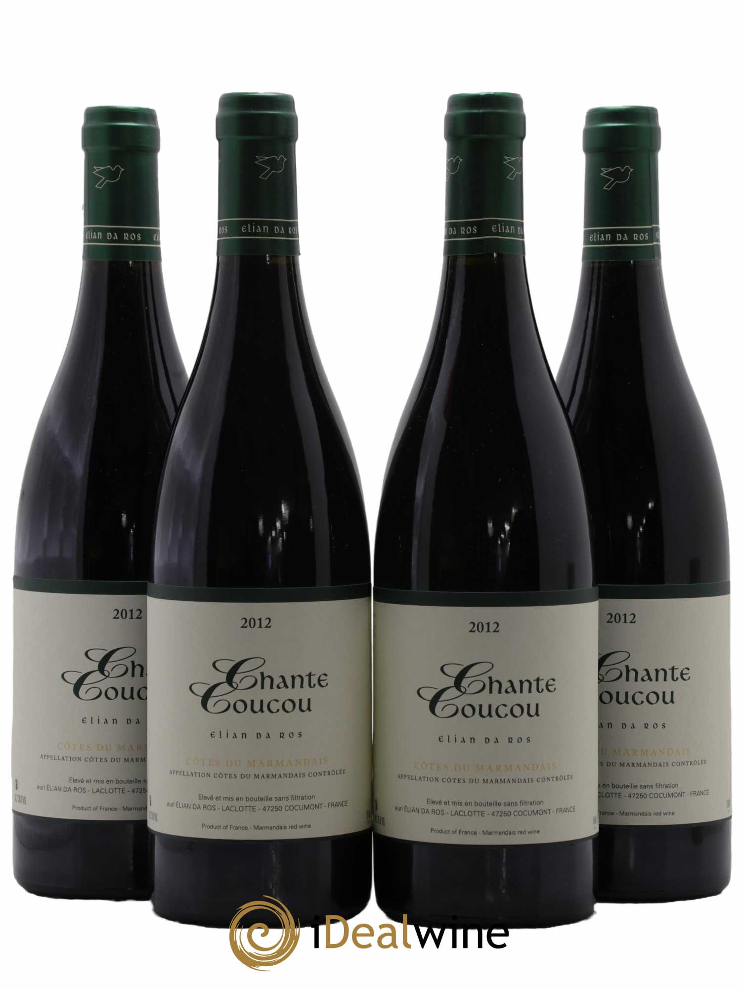 Côtes du Marmandais Chante Coucou Elian Da Ros (Domaine) 2012 - Lot de 4 bouteilles - 0