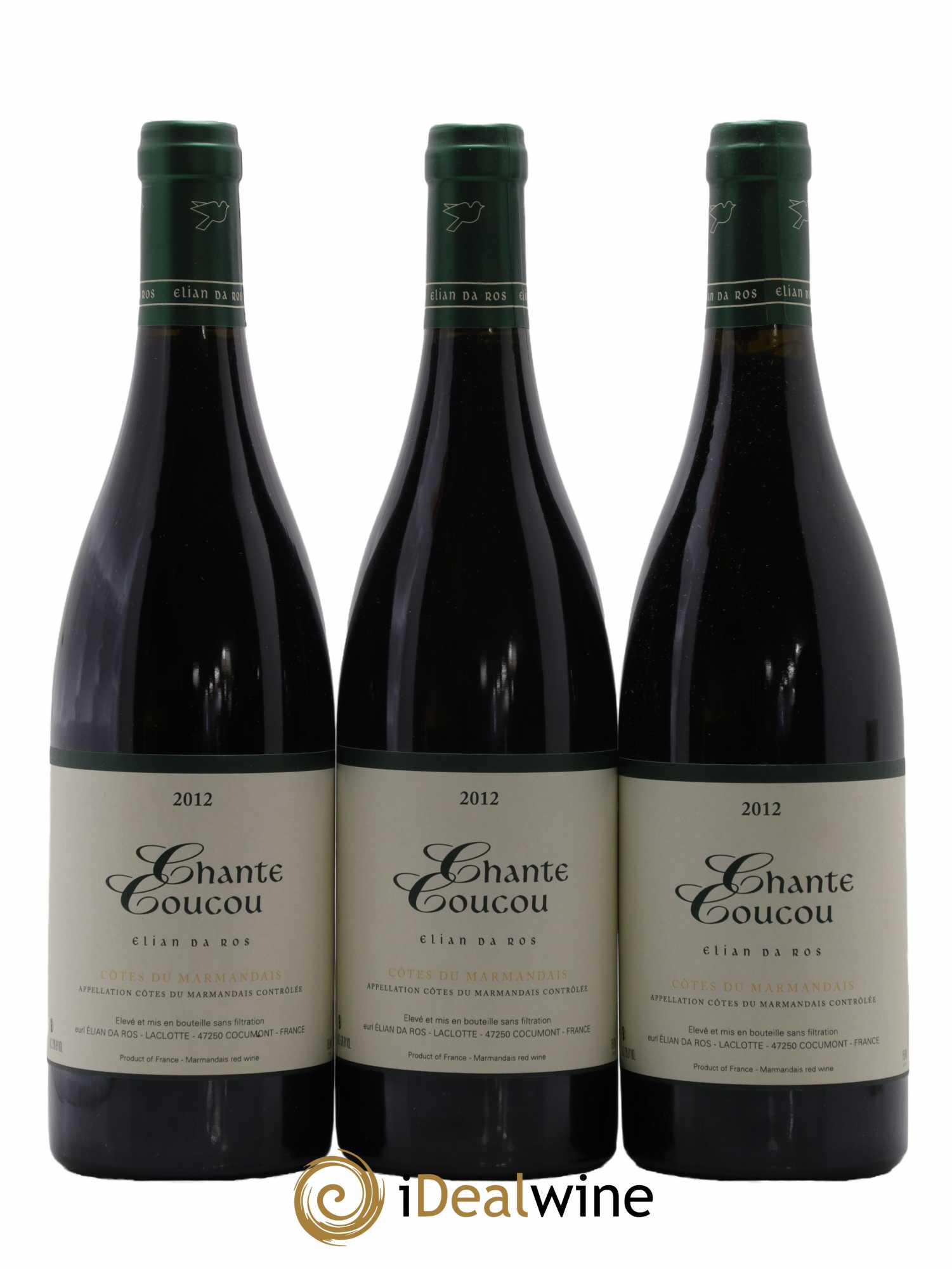 Côtes du Marmandais Chante Coucou Elian Da Ros (Domaine) 2012 - Lot de 3 bouteilles - 0