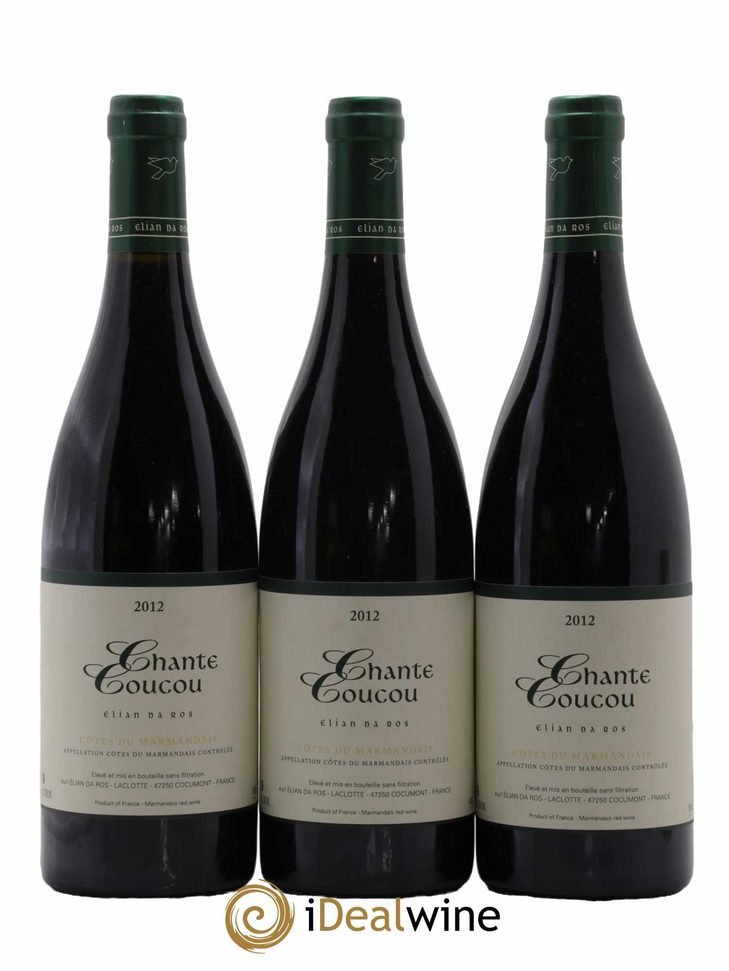 Côtes du Marmandais Chante Coucou Elian Da Ros (Domaine) 2012 - Lot de 3 bouteilles - 0