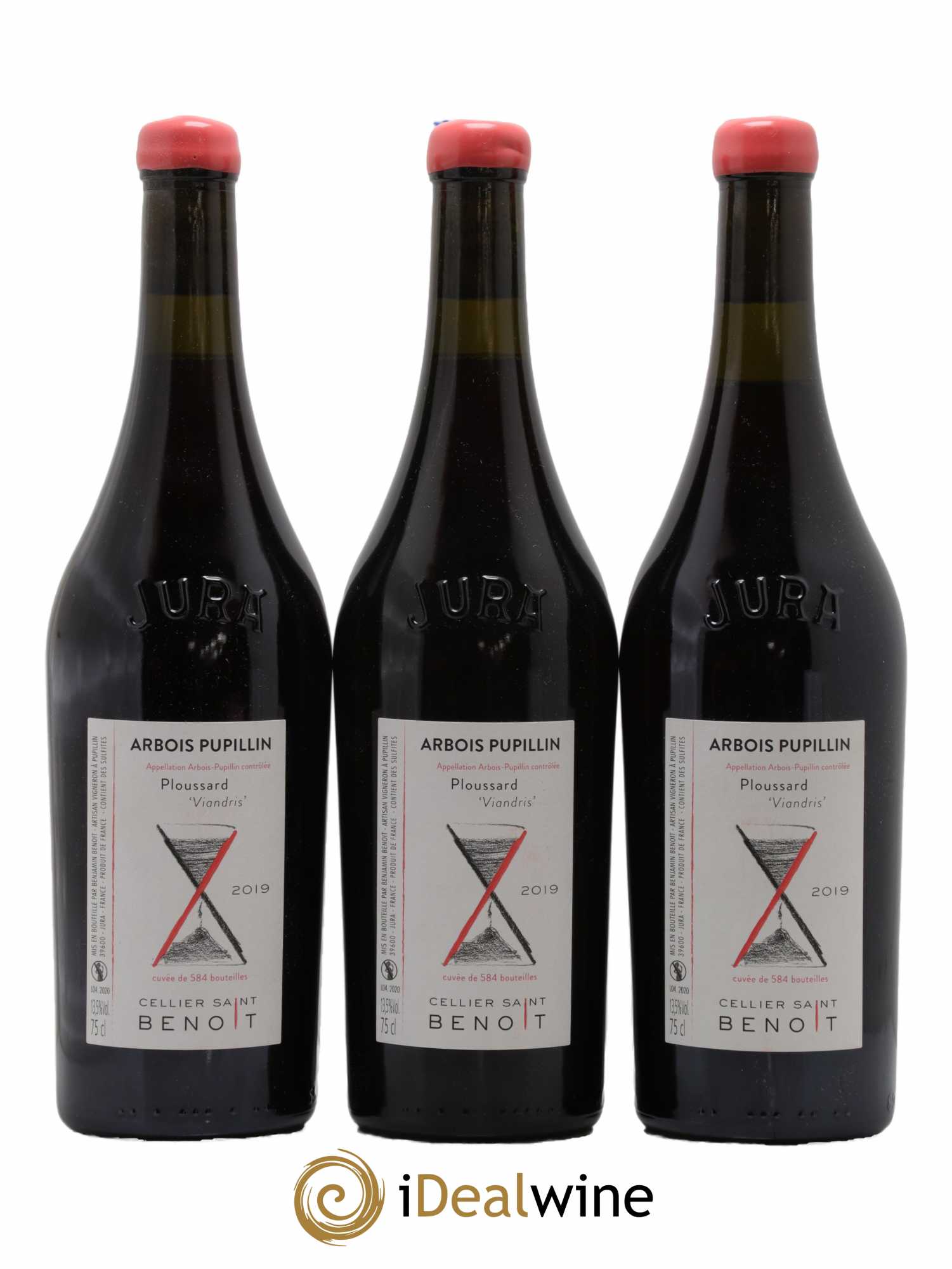 Arbois Pupillin Ploussard Viandris Cellier Saint Benoît 2019 - Lot de 3 bouteilles - 0