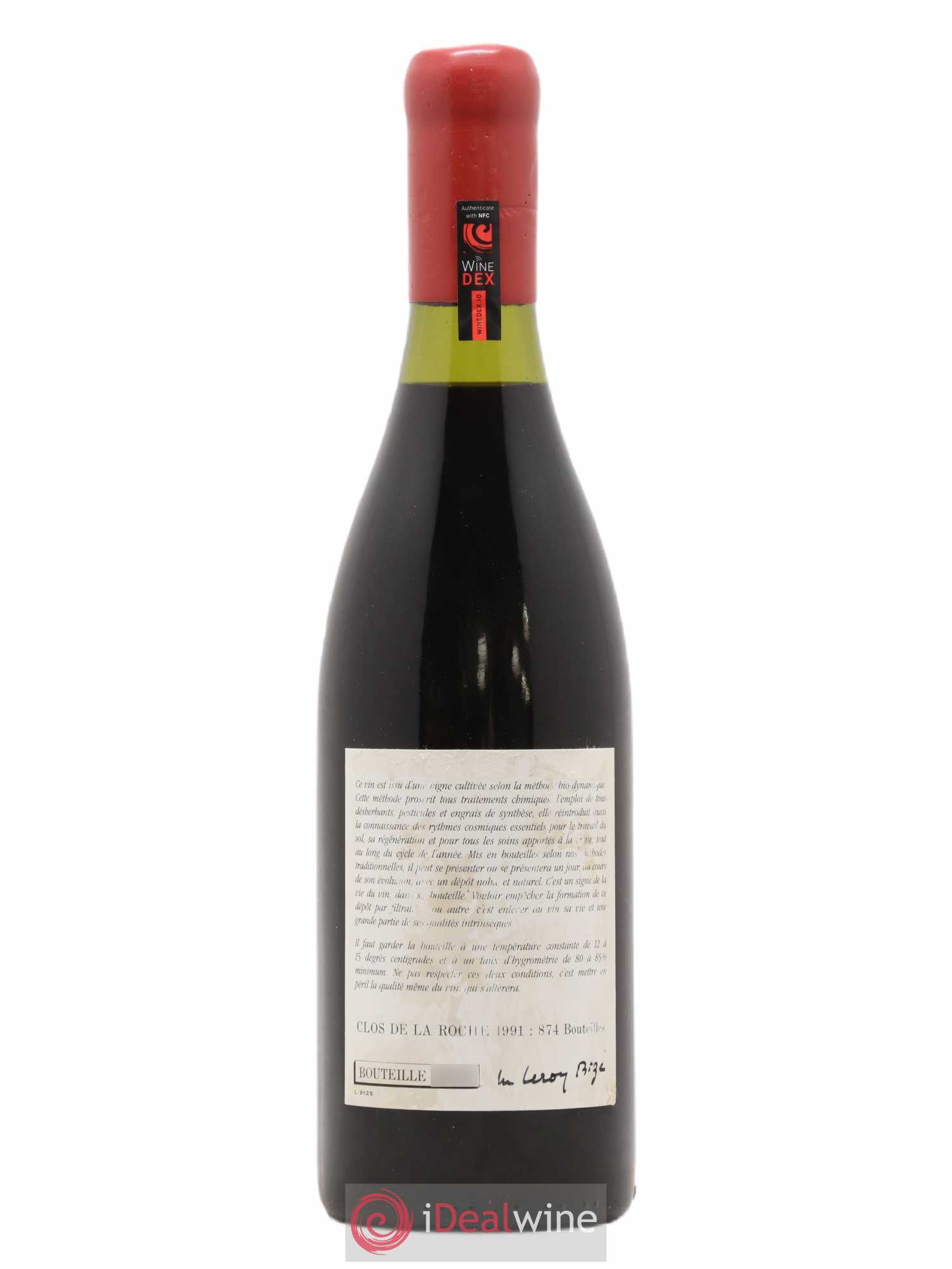 Clos de la Roche Grand Cru Leroy (Domaine) 1991 - Lot of 1 bottle - 1