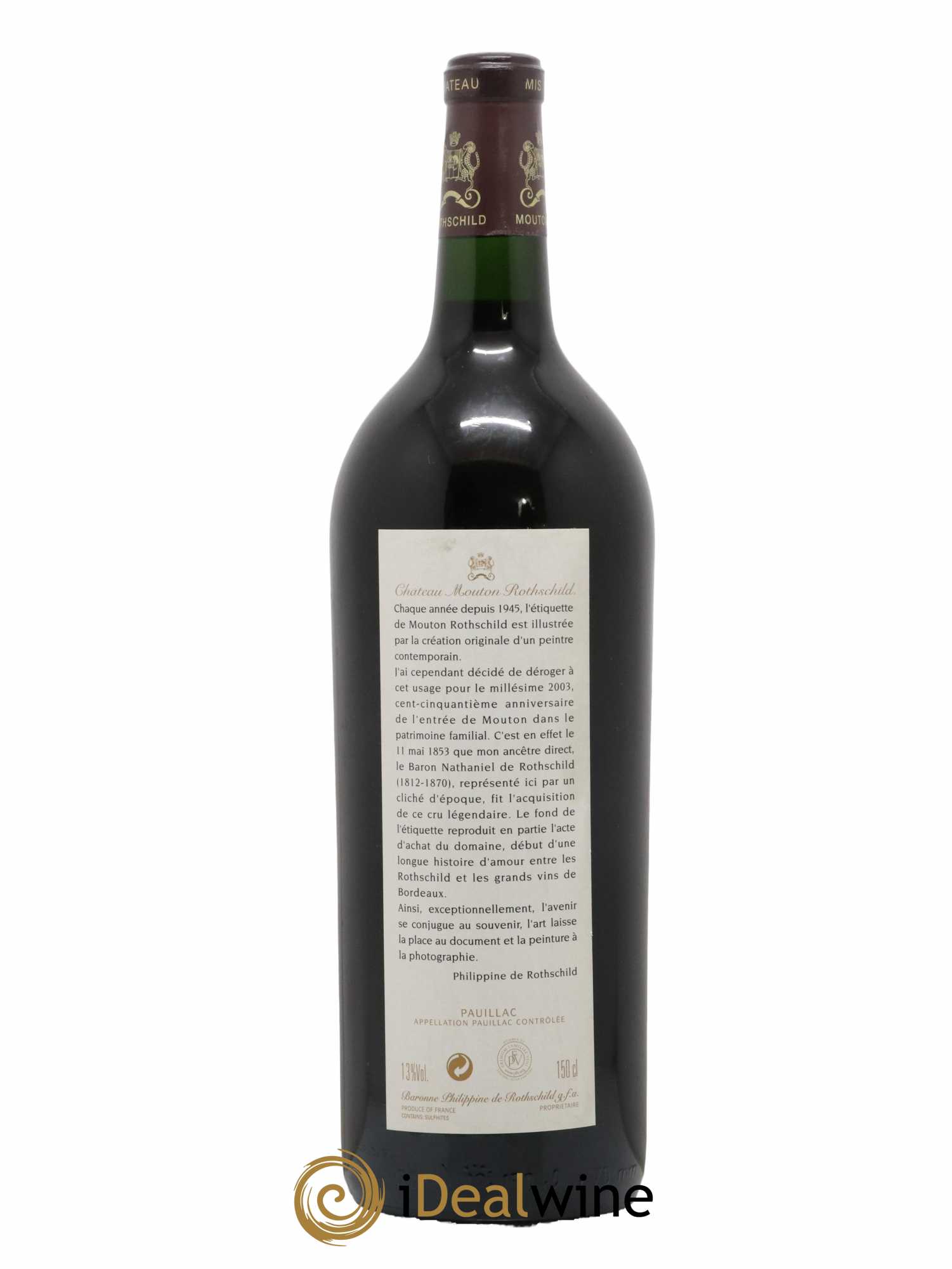 Château Mouton Rothschild 1er Grand Cru Classé 2003 - Lot de 1 magnum - 1