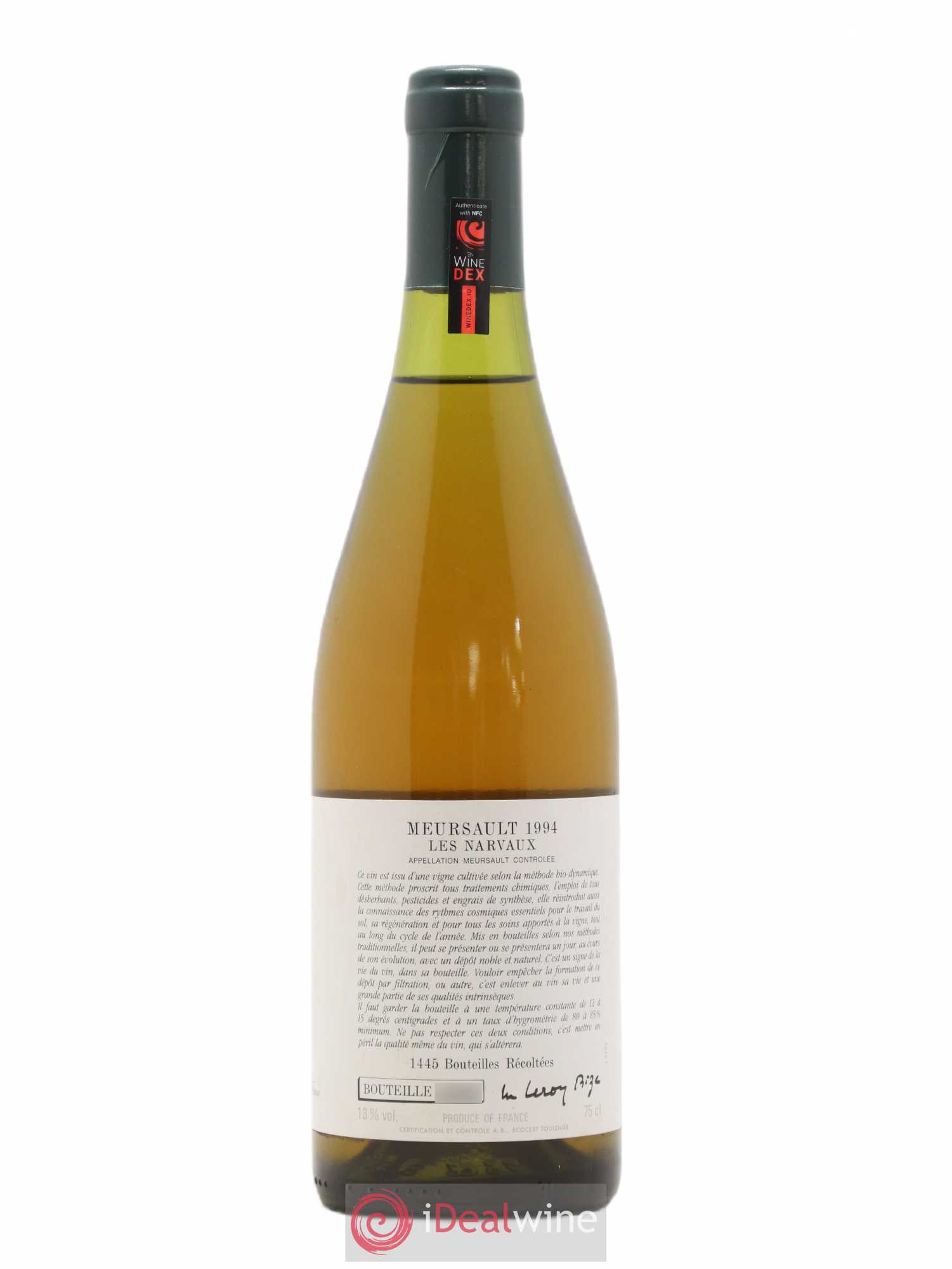 Meursault Les Narvaux d'Auvenay (Domaine) 1994 - Lot de 1 bouteille - 1