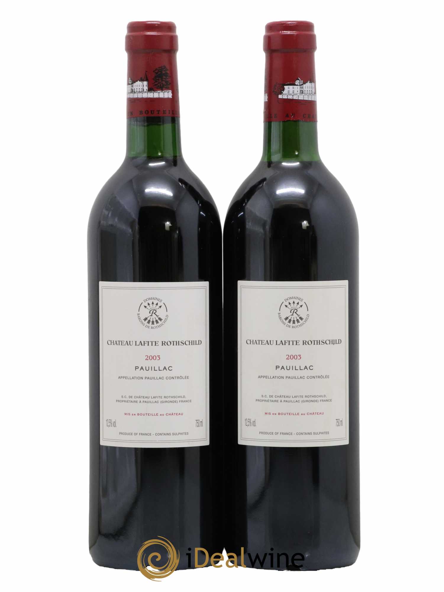 Château Lafite Rothschild 1er Grand Cru Classé 2003 - Lotto di 2 bottiglie - 1
