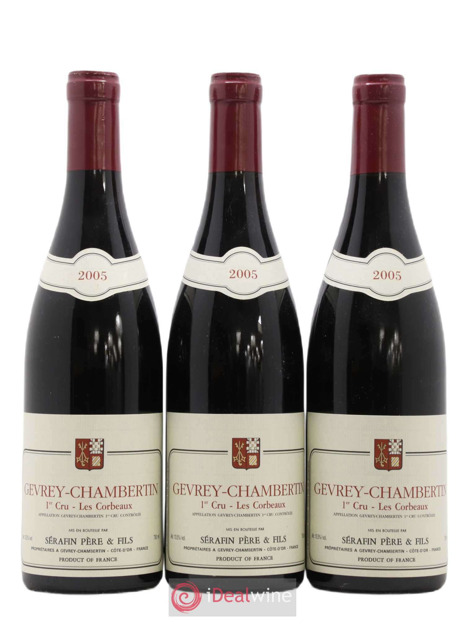 Gevrey-Chambertin 1er Cru Les Corbeaux Serafin 2005 - Posten von 3 Flaschen - 0