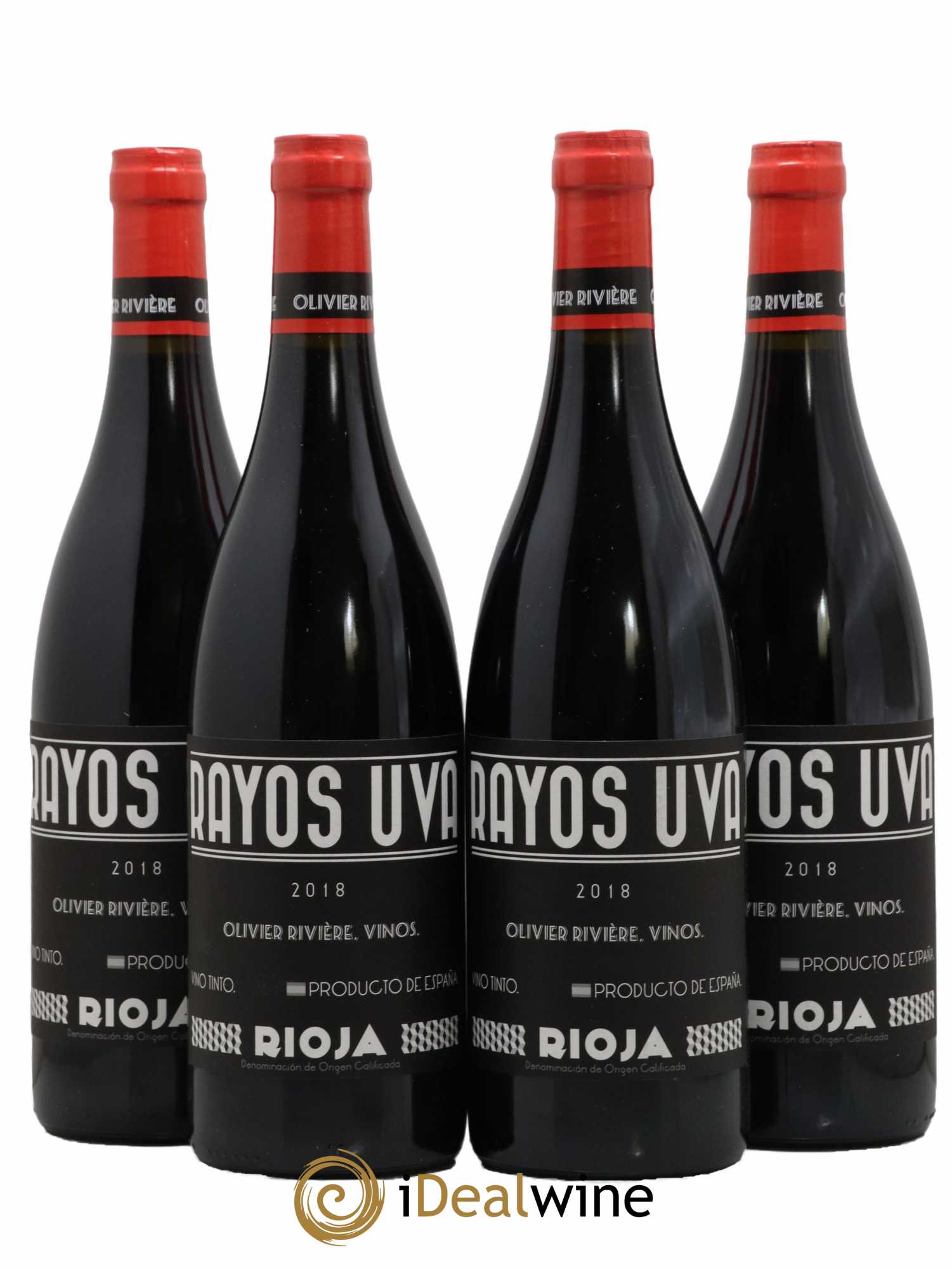 Rioja DOCA Rayos Uva Olivier Riviere 2018 - Lot de 4 bouteilles - 0