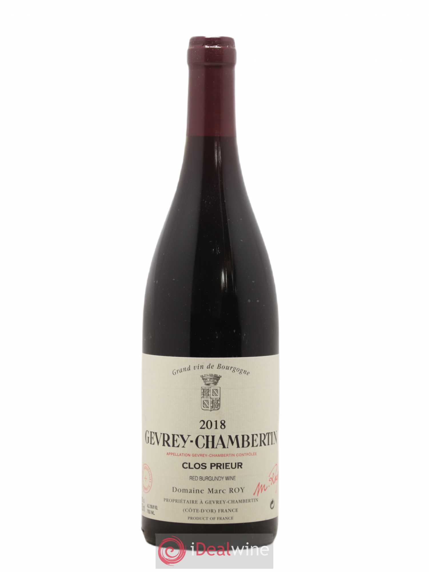 Gevrey-Chambertin Clos Prieur Marc Roy 2018 - Lot de 1 bouteille - 0