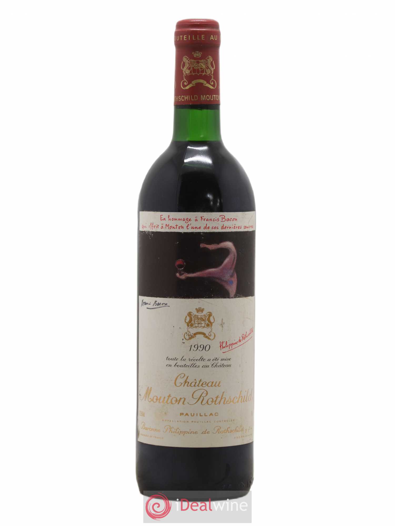 Château Mouton Rothschild 1er Grand Cru Classé 1990 - Lot de 1 bouteille - 0