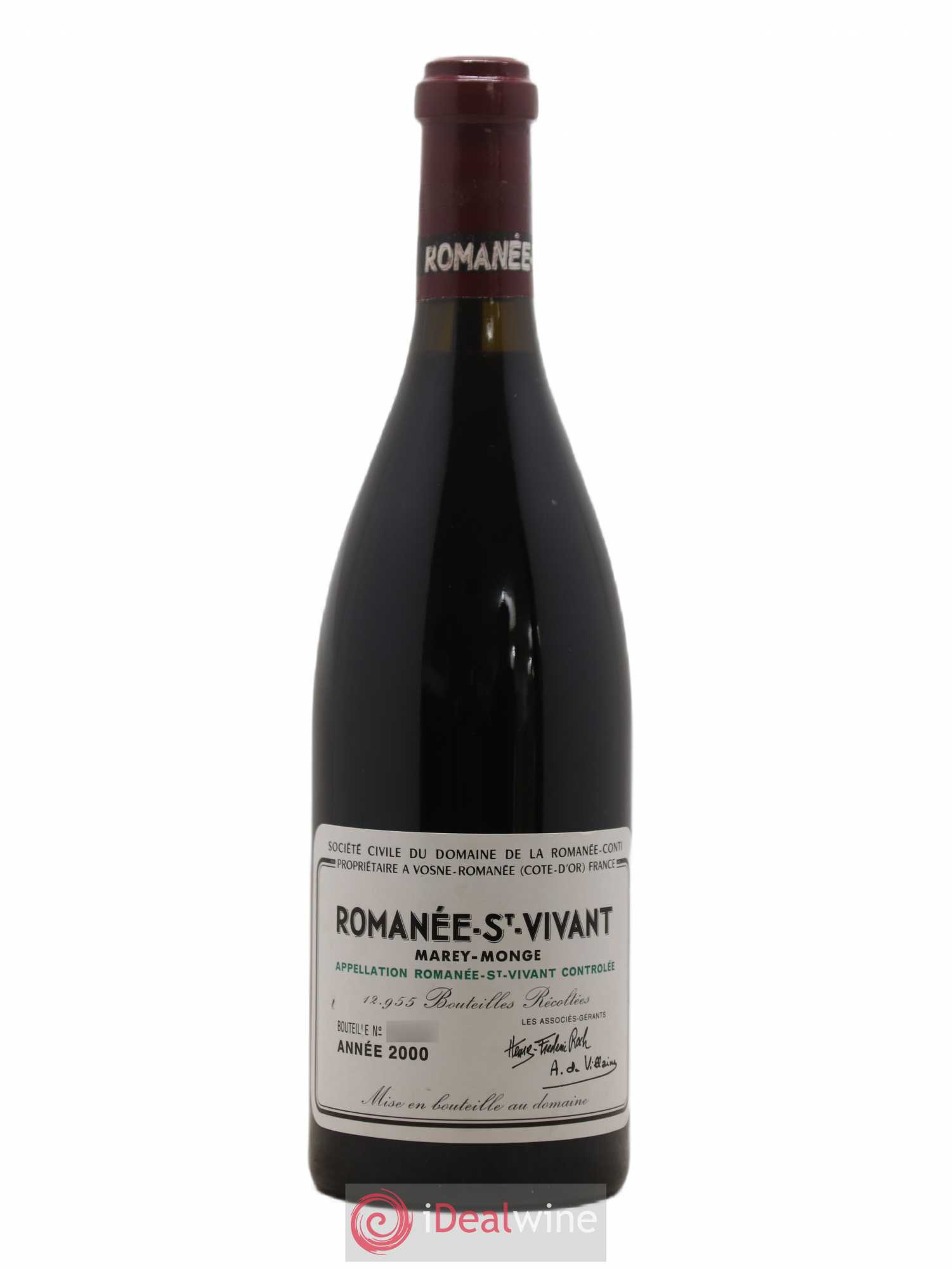 Romanée-Saint-Vivant Grand Cru Domaine de la Romanée-Conti 2000 - Lot de 1 bouteille - 0